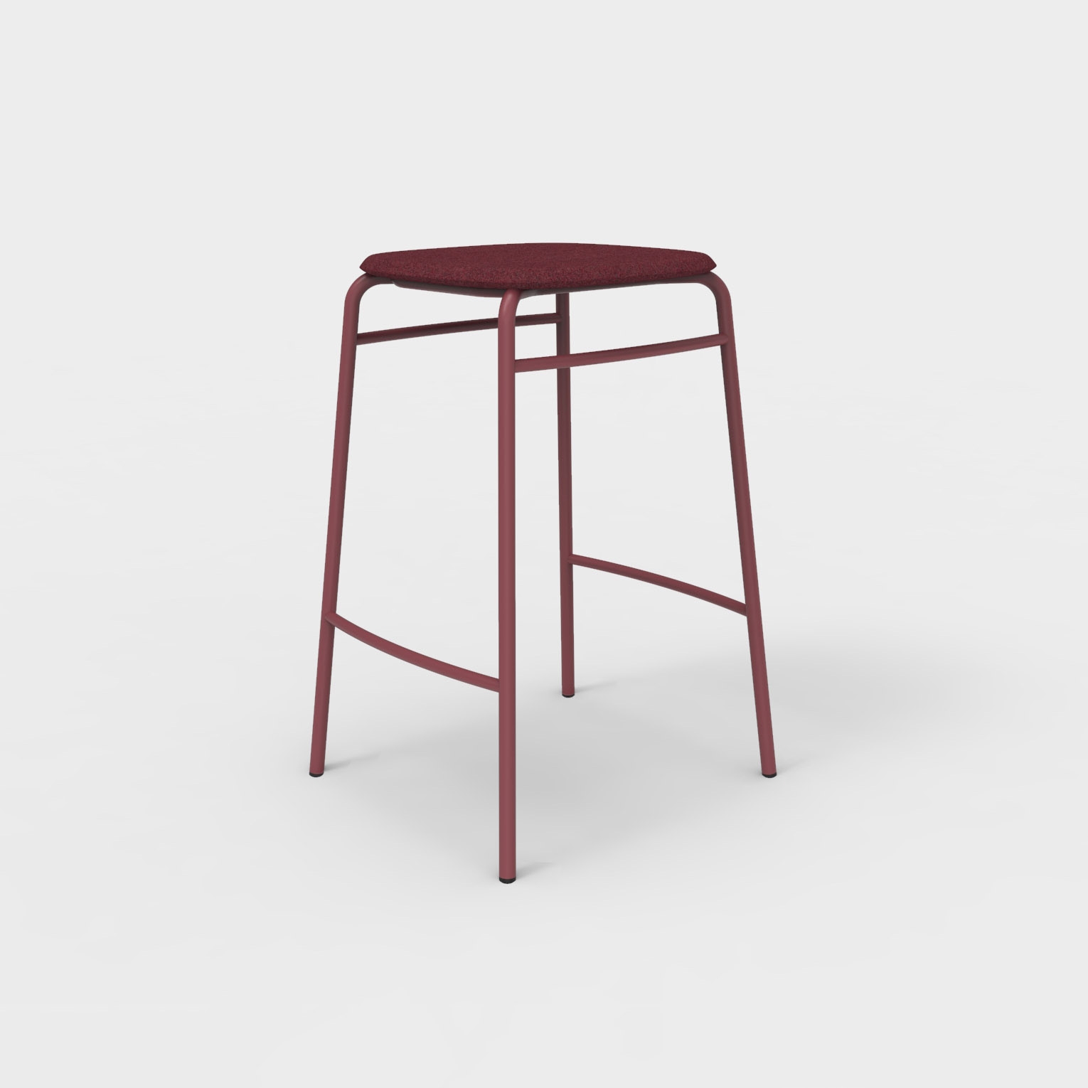 Display product Twist PET Felt Counter Stool Upholstered from manufacturer De Vorm