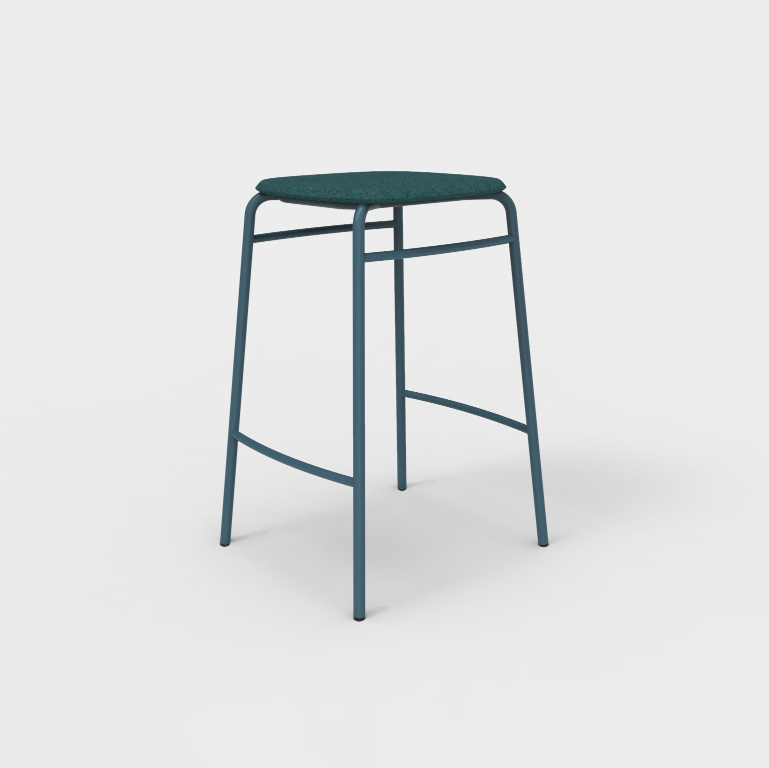 Display product Twist PET Felt Counter Stool Upholstered from manufacturer De Vorm