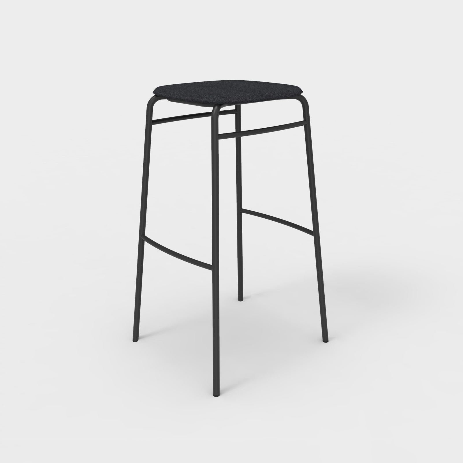 Display product Twist PET Felt Bar Stool Upholstered from manufacturer De Vorm
