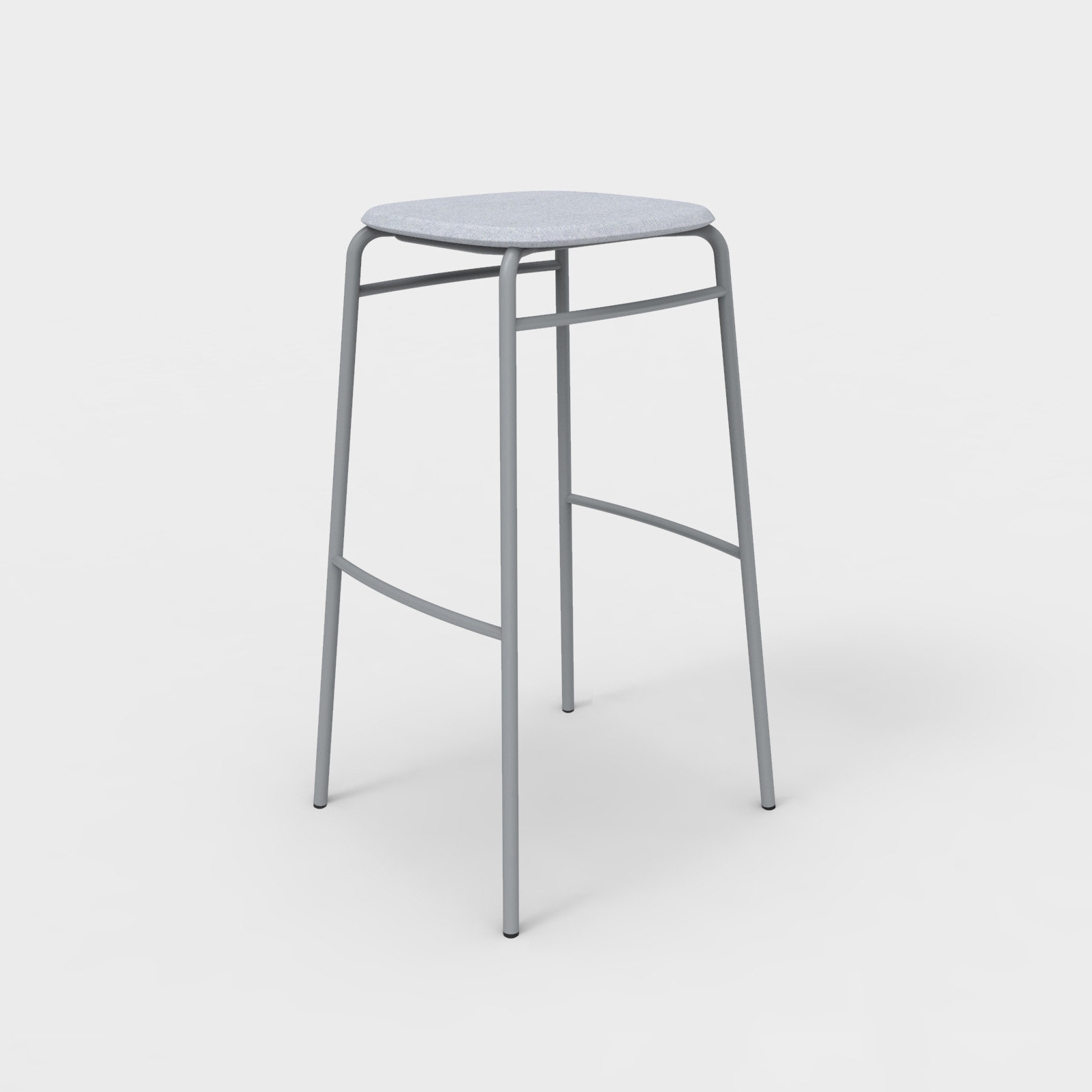 Display product Twist PET Felt Bar Stool Upholstered from manufacturer De Vorm