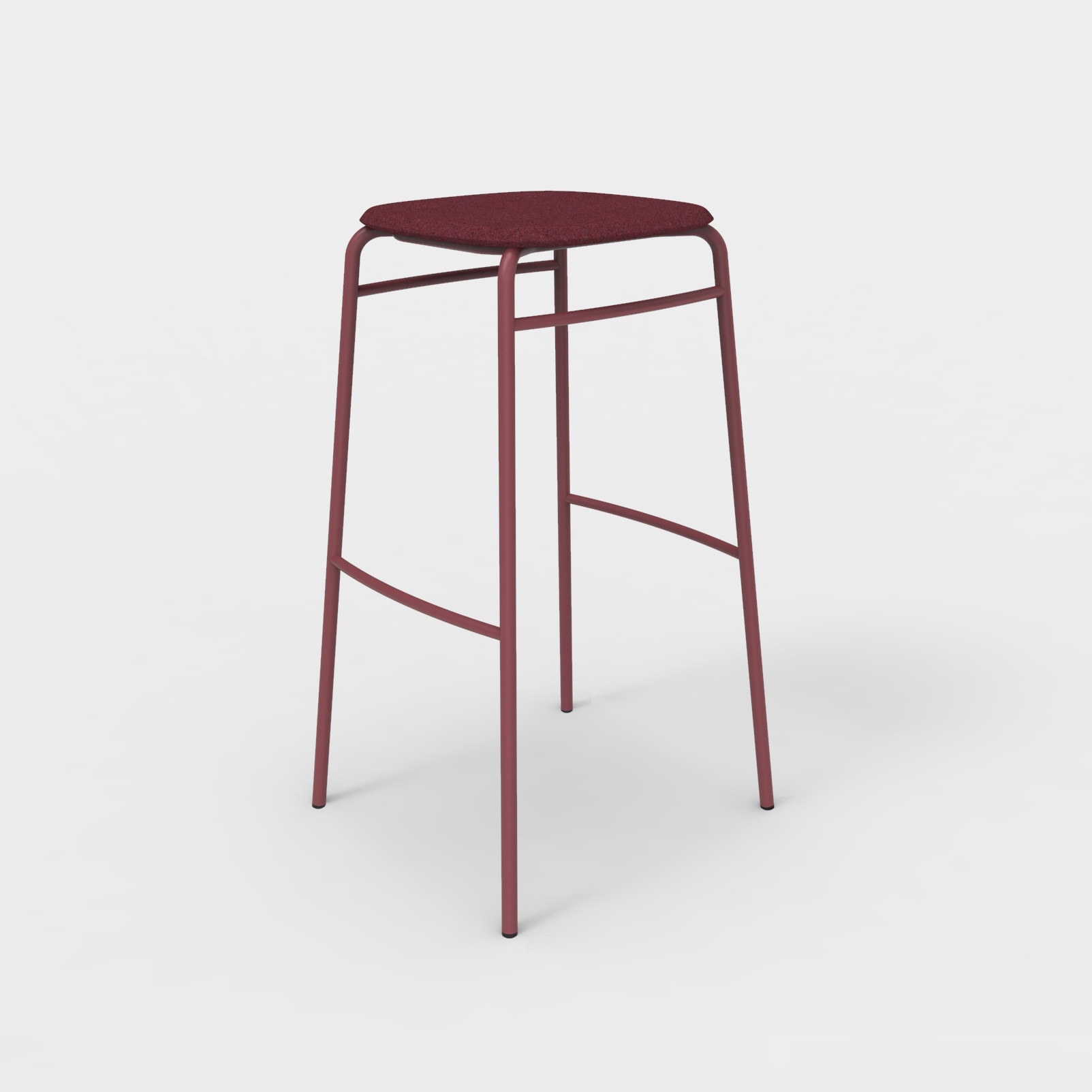 Display product Twist PET Felt Bar Stool Upholstered from manufacturer De Vorm