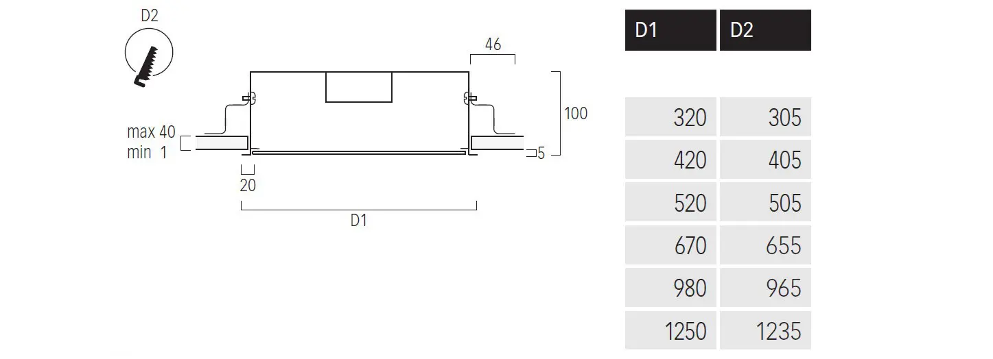 Lightnet - Basic Max M4 | Recessed Frame