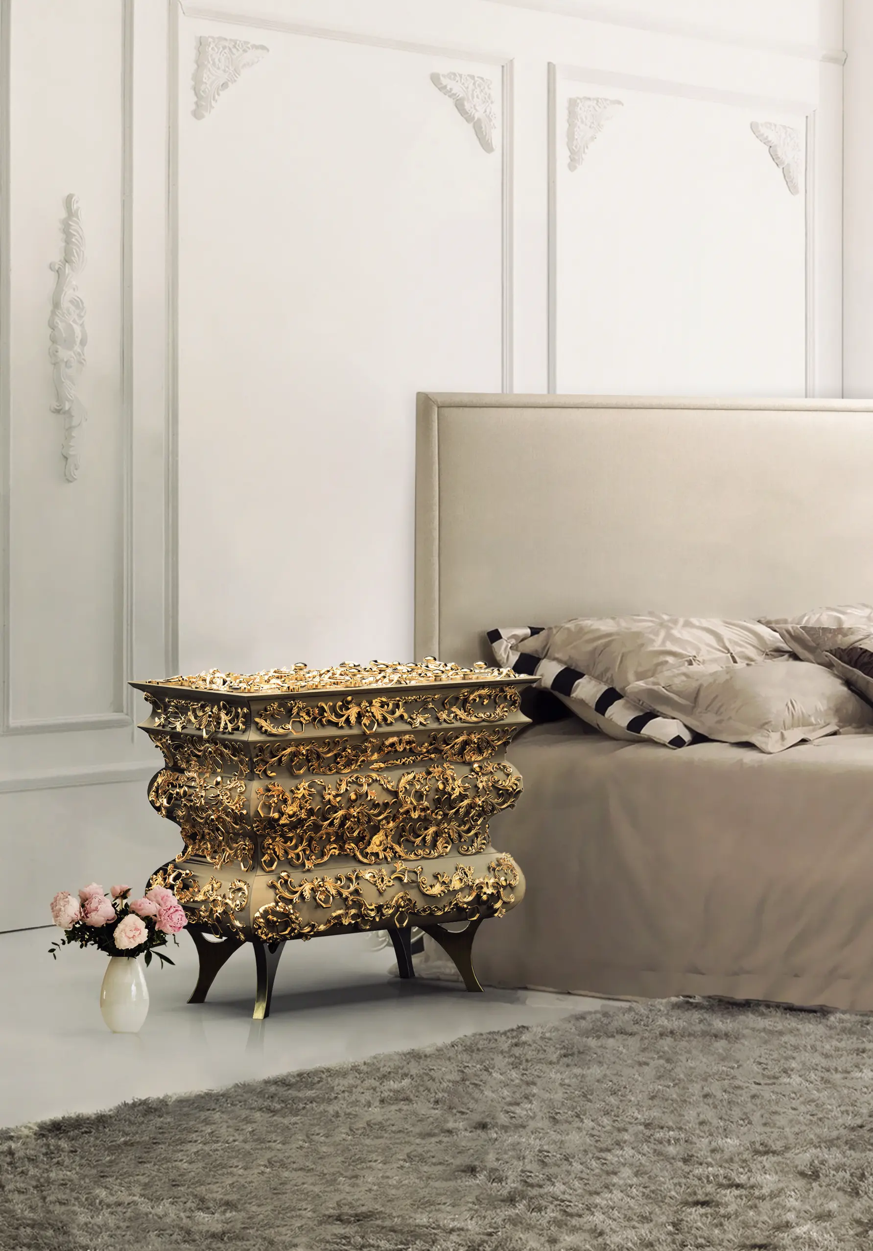 Boca do lobo - Crochet bedside table