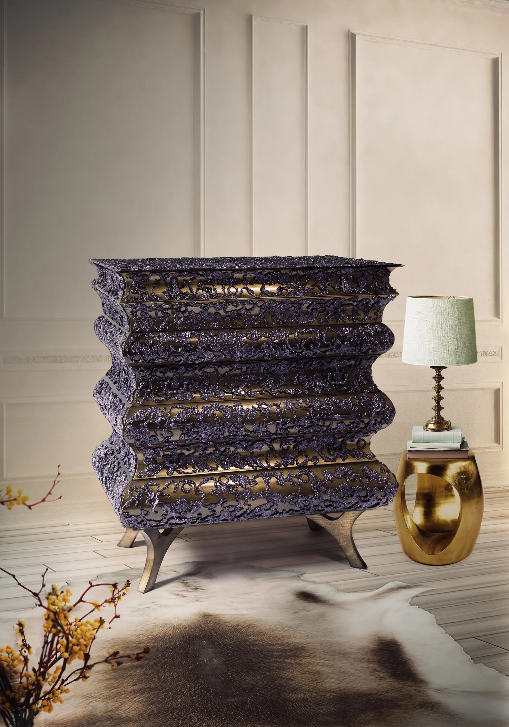 Boca do lobo - Crochet bedside table