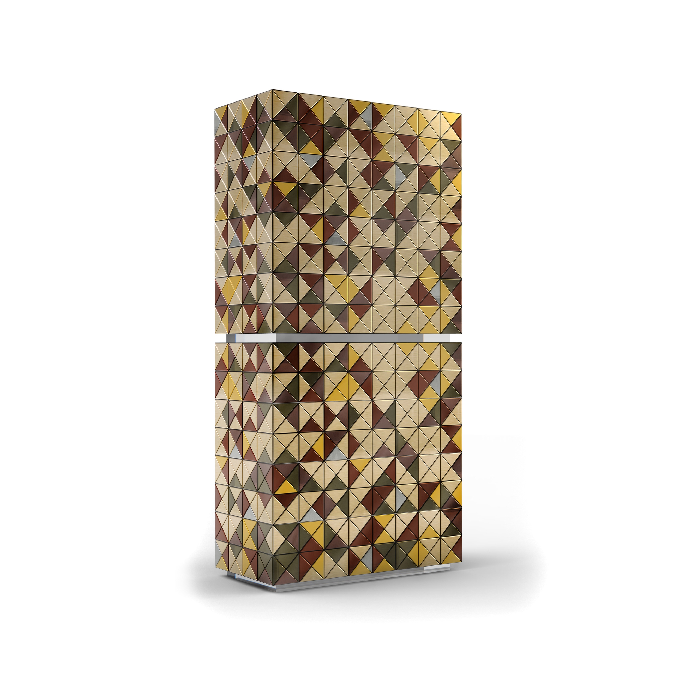 Pixel anodized cabinet