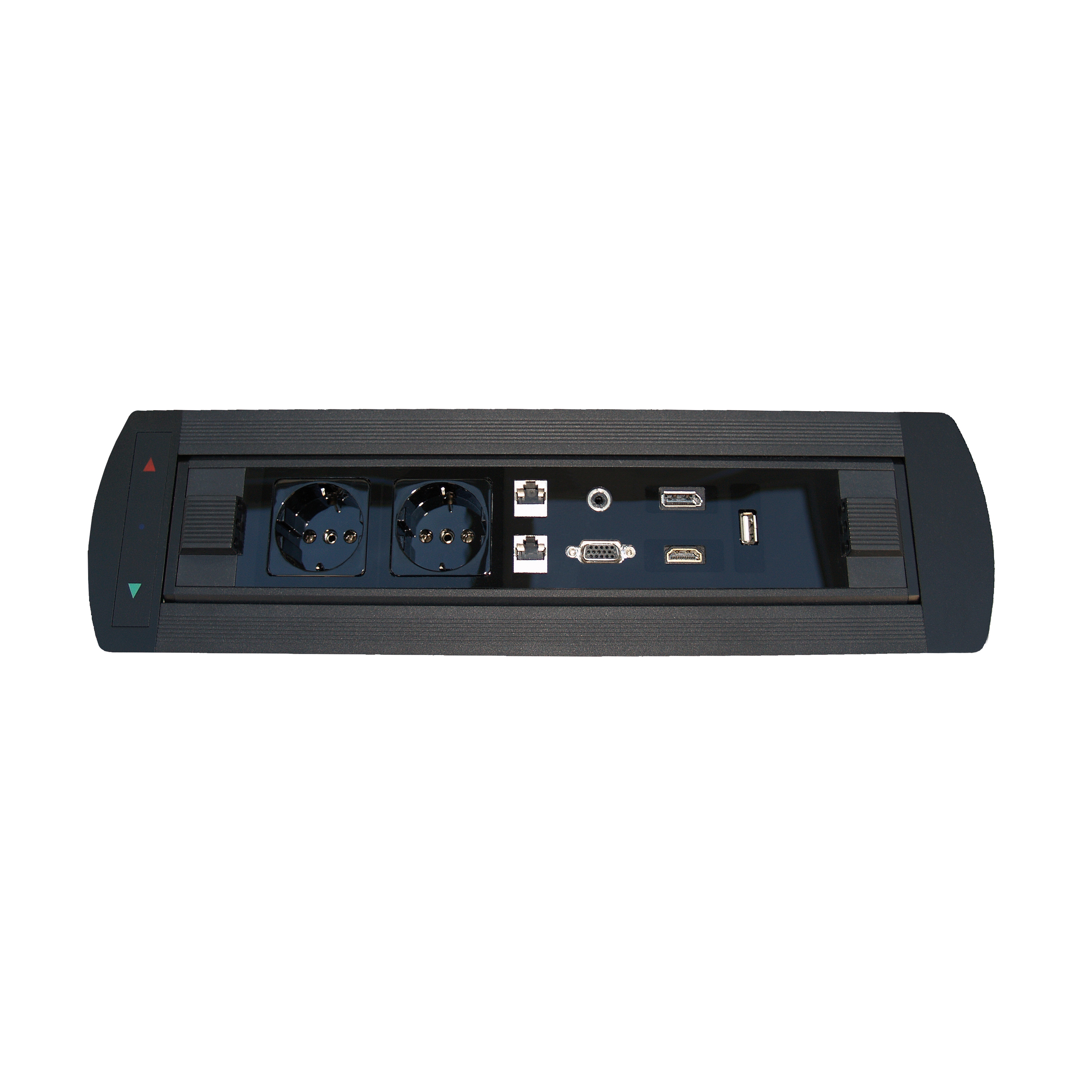 Display product Design Line desk connector panel from manufacturer KOMTECH