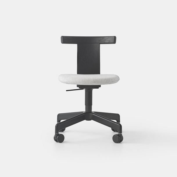 Produkt Jiro Swivel Chair Black - Black Base with Casters - Upholstered des Herstellers Resident anzeigen