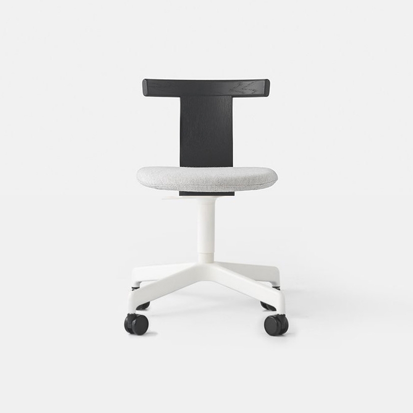 Produkt Jiro Swivel Chair Black - White Base with Casters - Upholstered des Herstellers Resident anzeigen