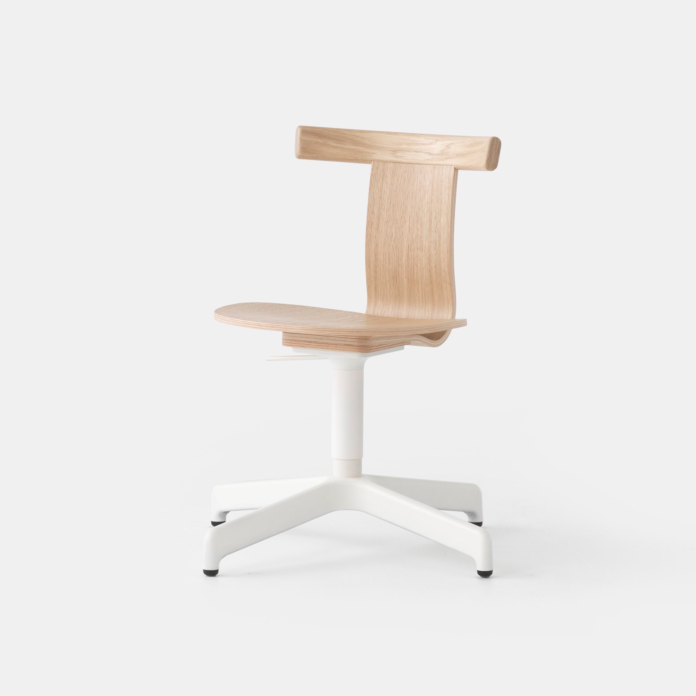 Jiro Swivel Chair Natural - White Base