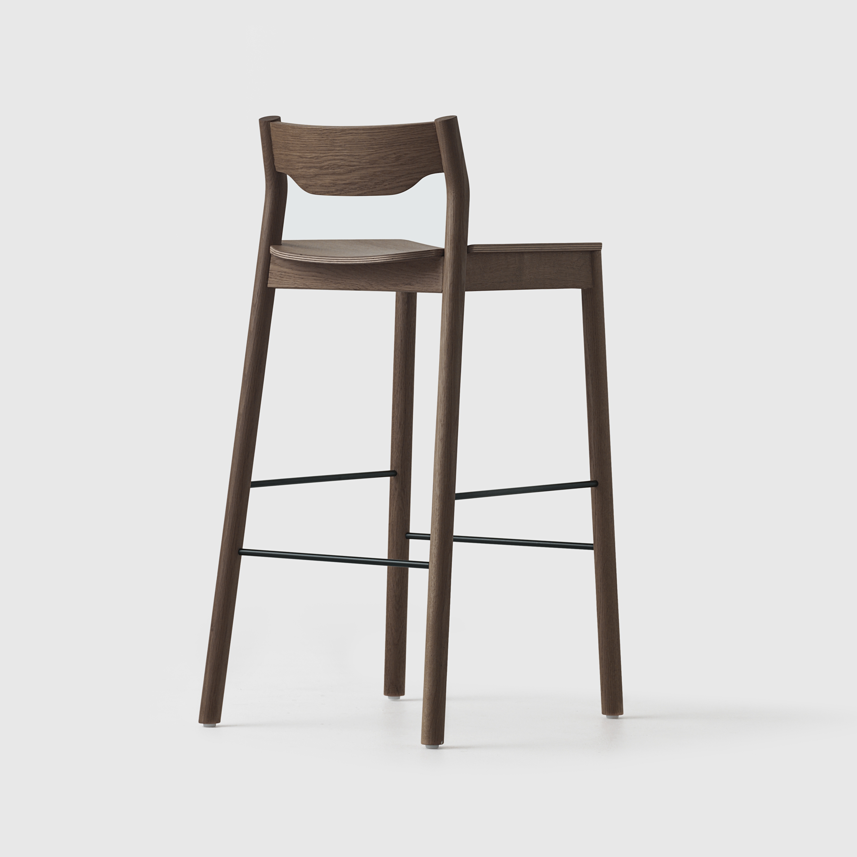 Mostra il prodotto Tangerine Stool with Back - Umber del produttore Resident