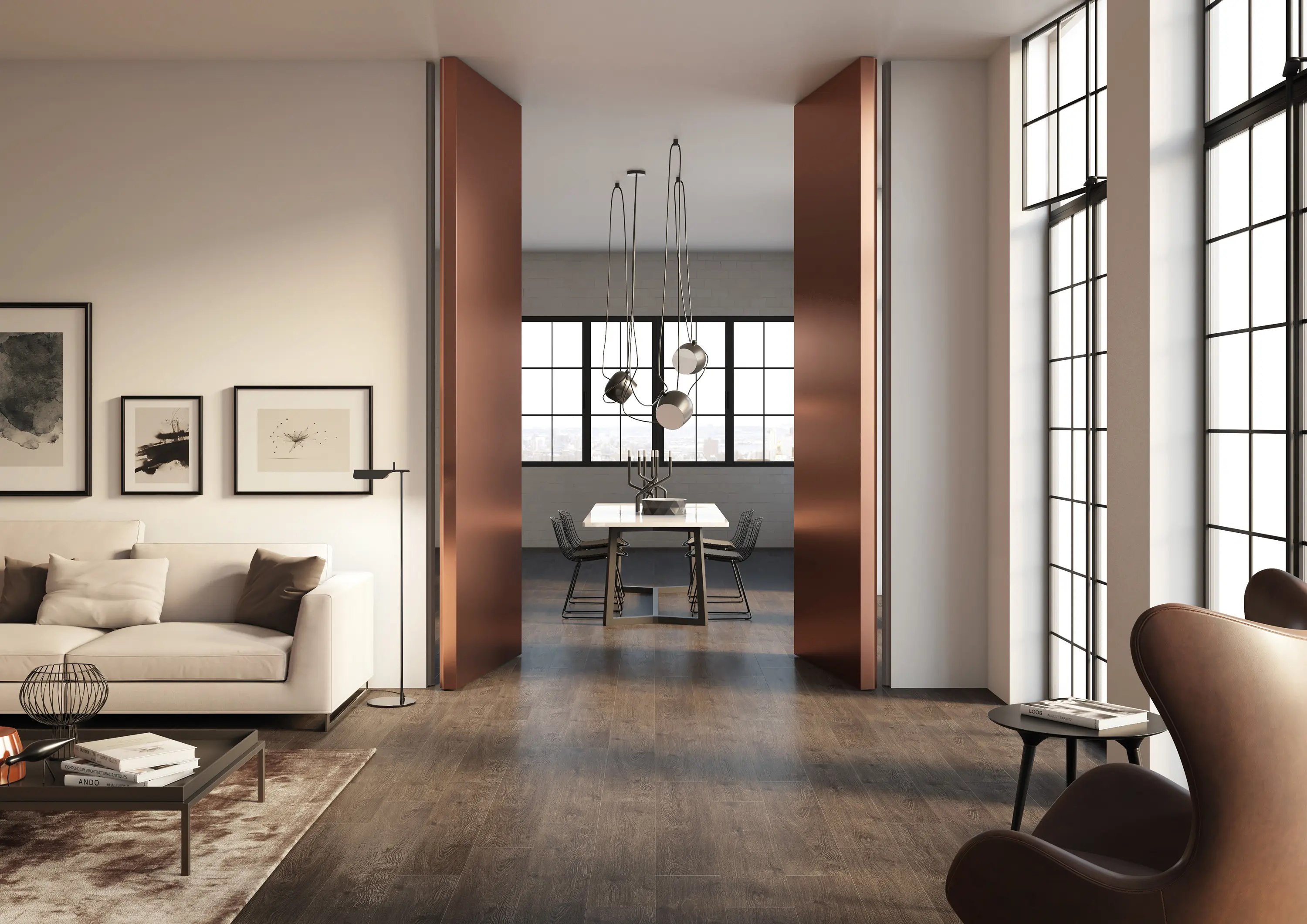 Linvisibile - Brezza | Filo 10 Vertical Pivot door