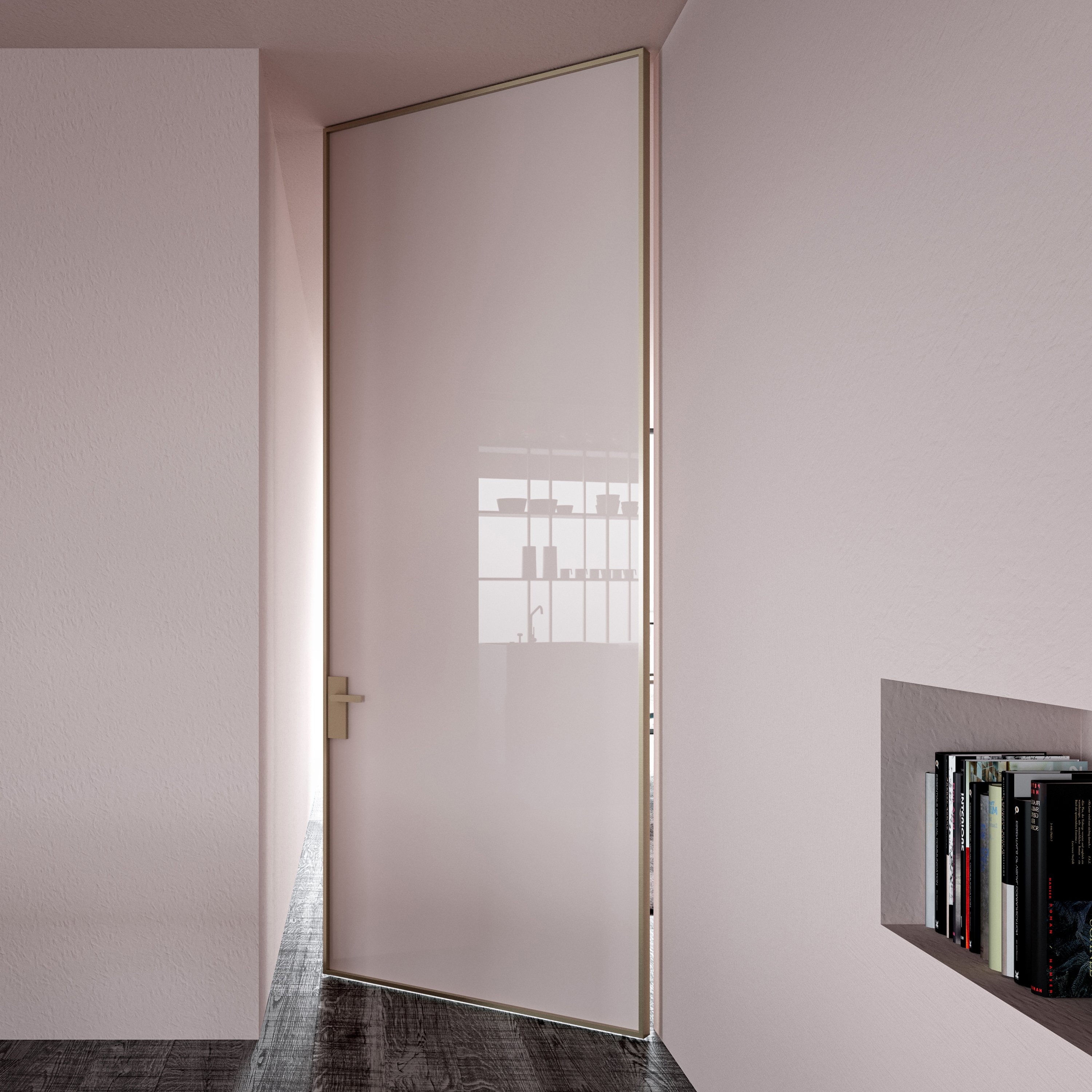 Display product Brezza | Linea Vertical Pivot Door from manufacturer Linvisibile