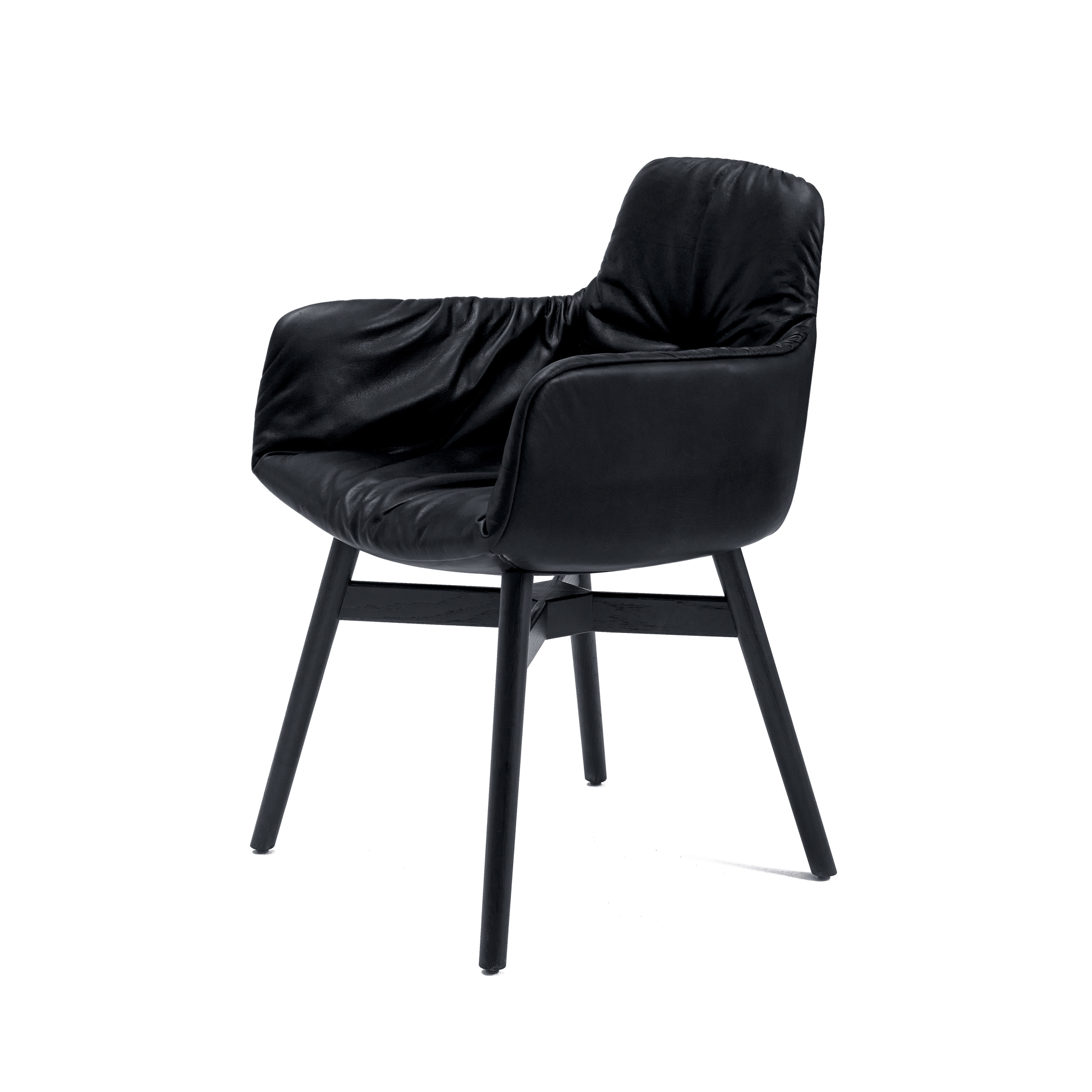 Display product Leya | Armchair High with wooden frame with cross from manufacturer FREIFRAU MANUFAKTUR