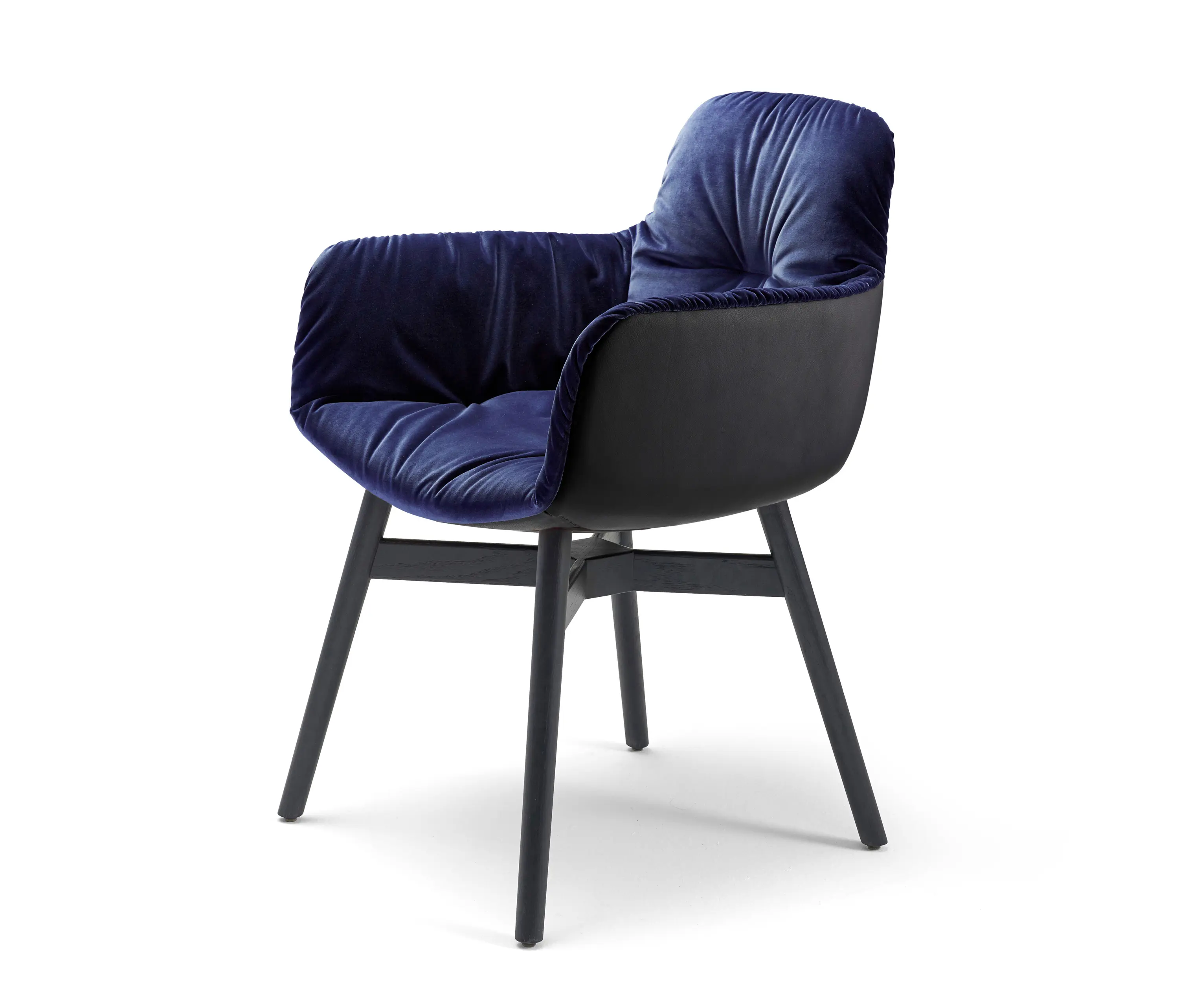 FREIFRAU MANUFAKTUR - Leya | Armchair High with wooden frame with cross