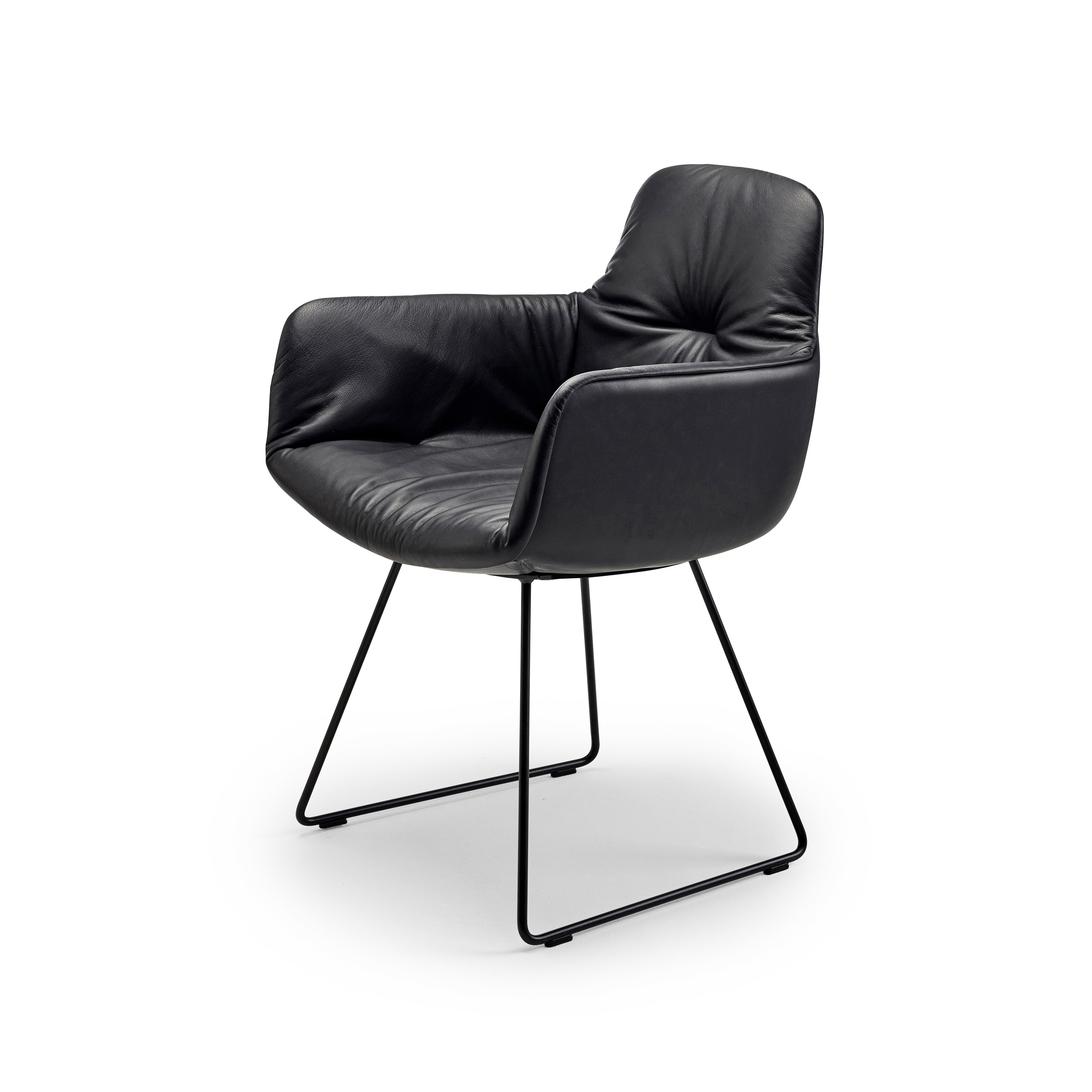 Display product Leya | Armchair High with skid frame from manufacturer FREIFRAU MANUFAKTUR