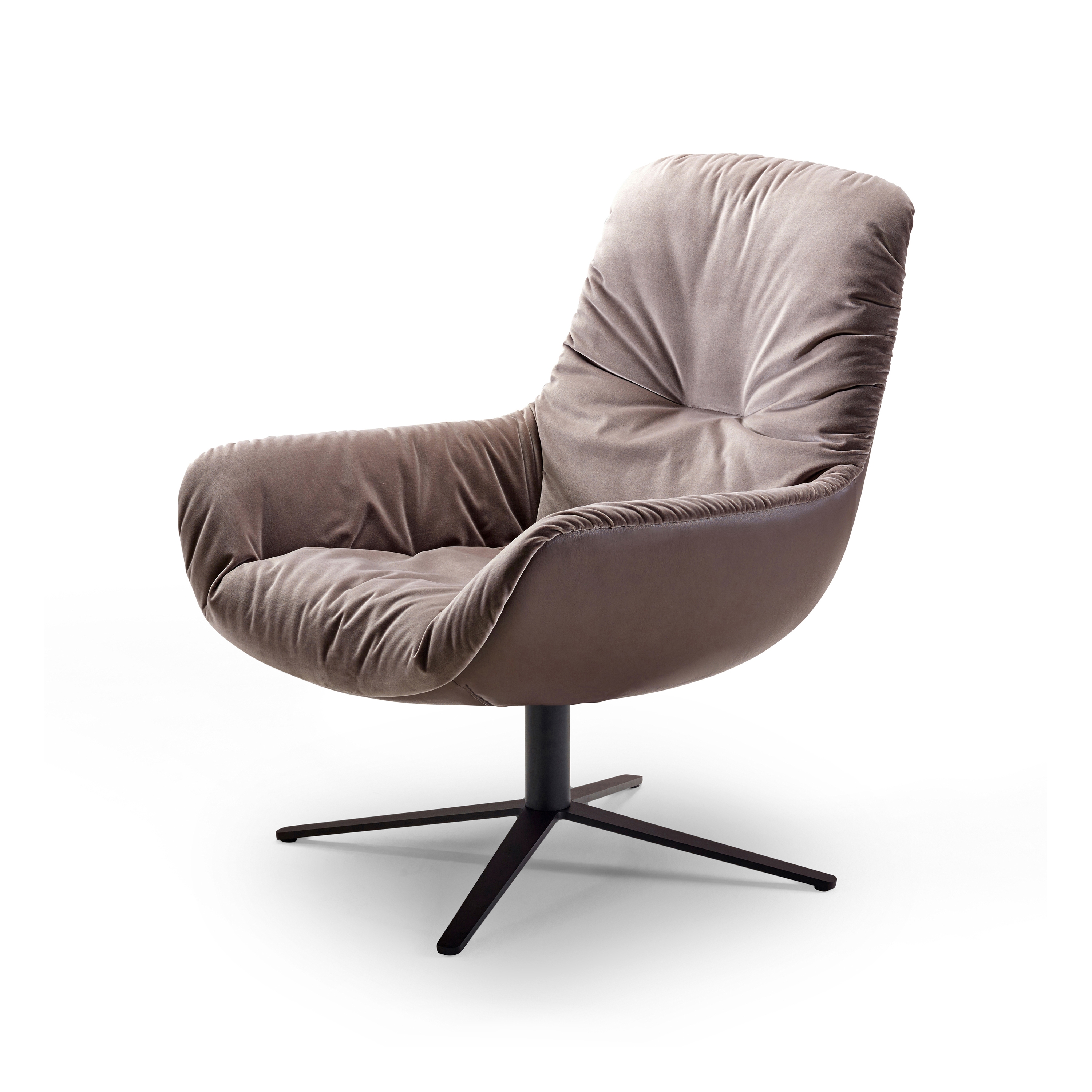 Display product Leya | Lounge Chair with x-base frame from manufacturer FREIFRAU MANUFAKTUR