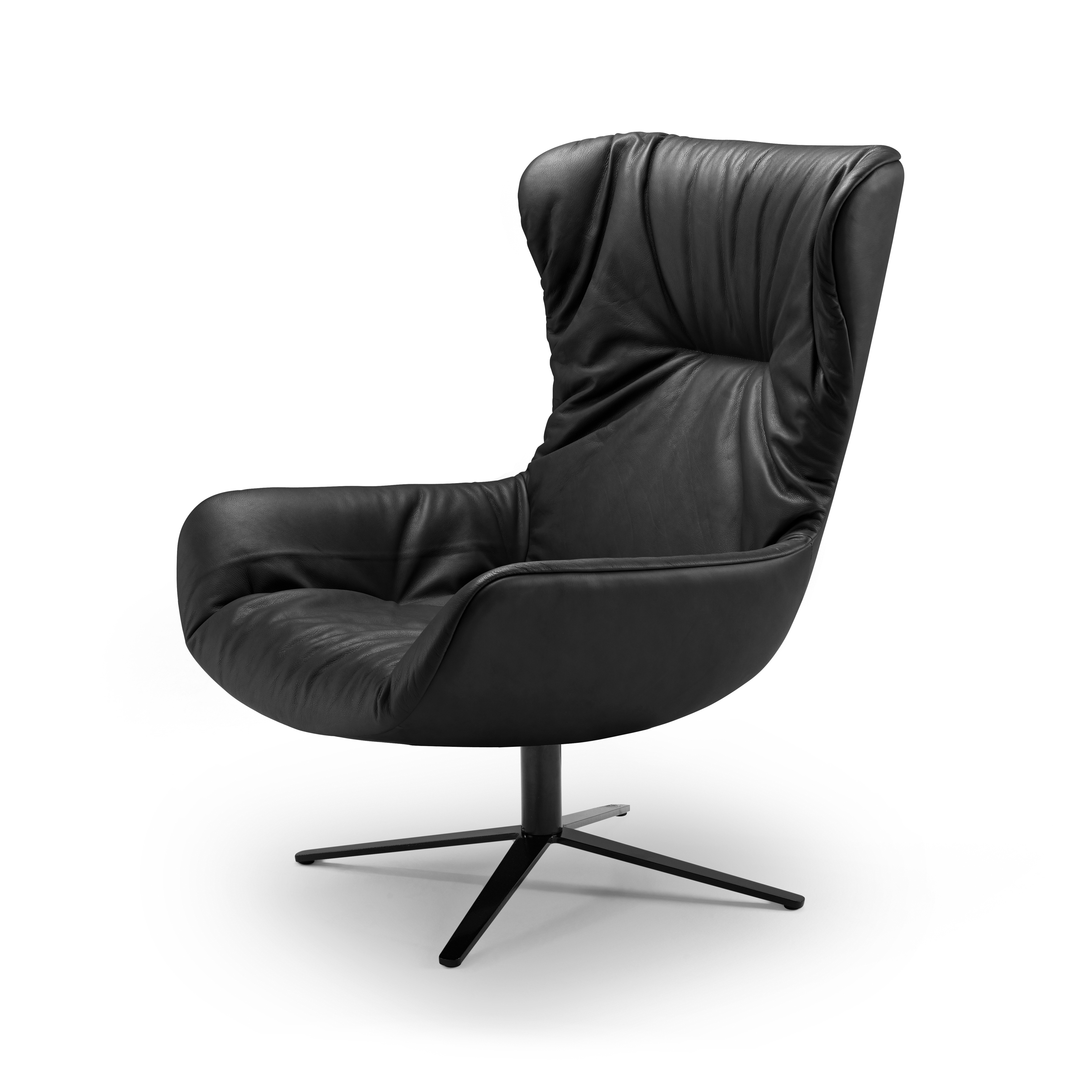 Display product Leya | Wingback Chair with x-base frame from manufacturer FREIFRAU MANUFAKTUR