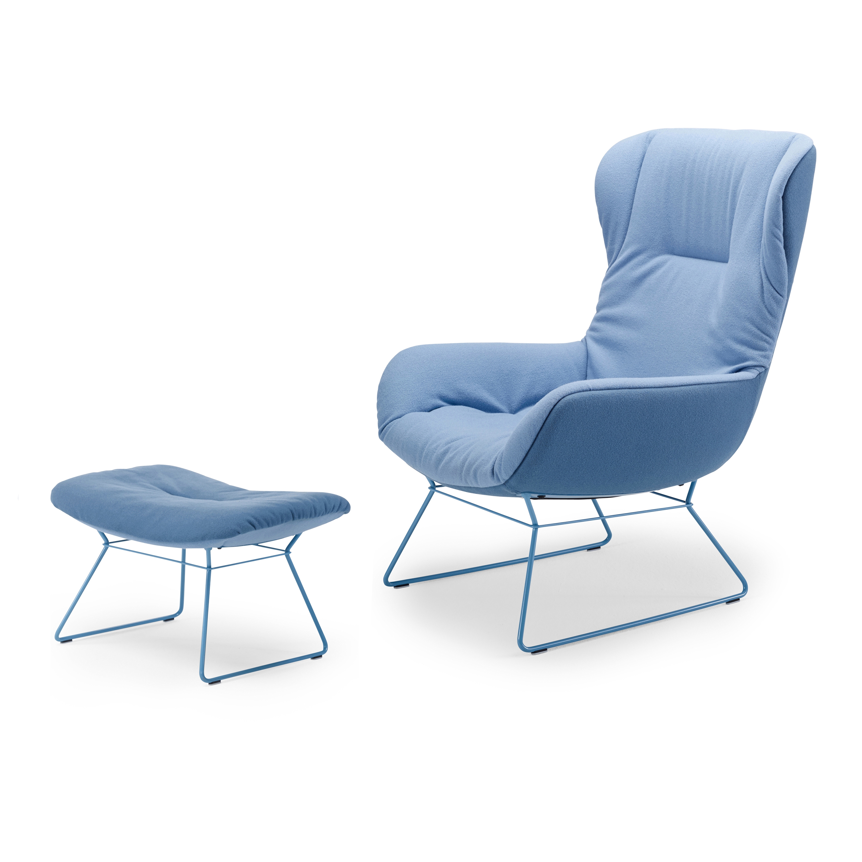 Produkt Leya | Wingback Chair with wire frame & Ottoman des Herstellers FREIFRAU MANUFAKTUR anzeigen