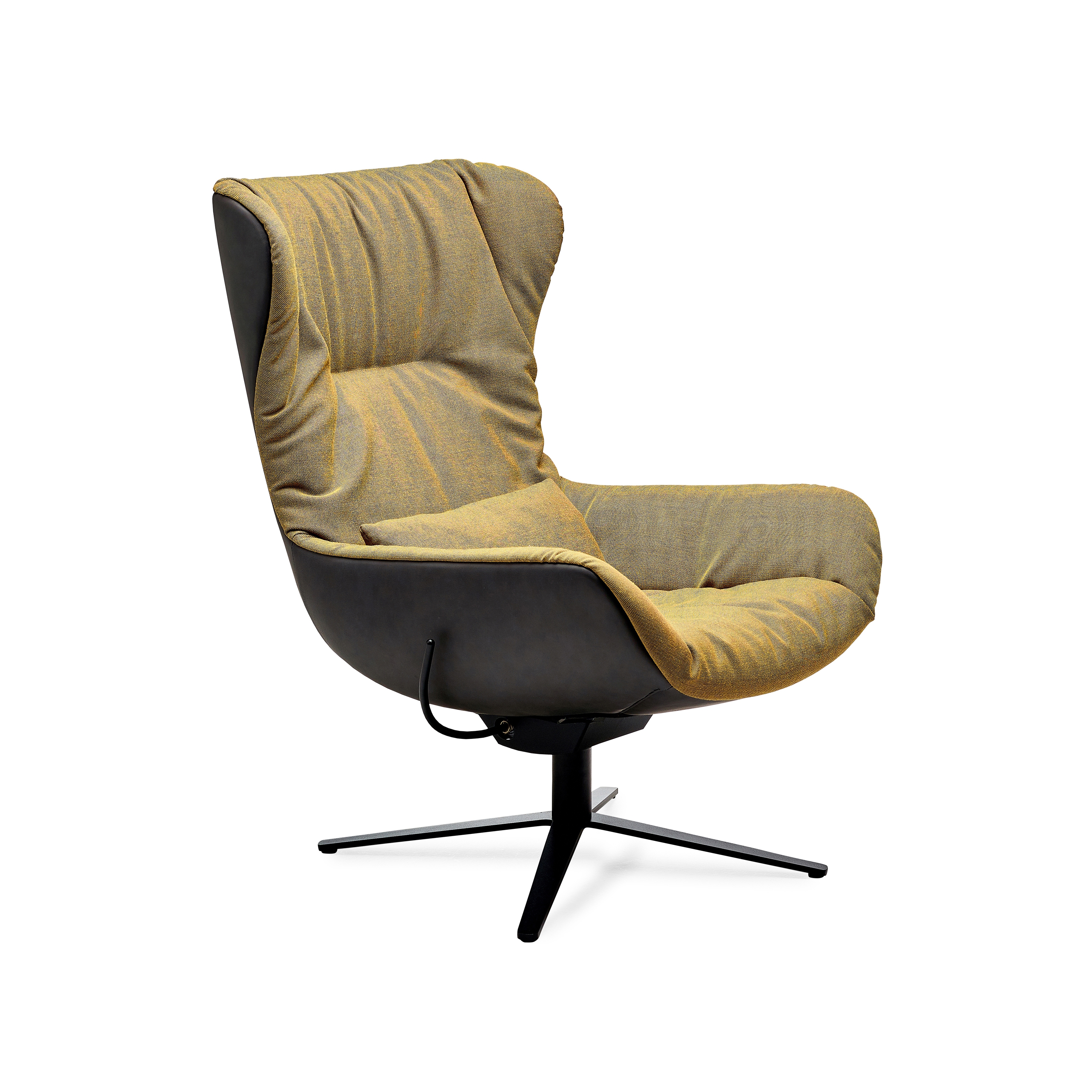Mostrar el producto Leya | Wingback Chair with x-base frame with rocker / tilting mechanism & Ottoman del fabricante FREIFRAU MANUFAKTUR