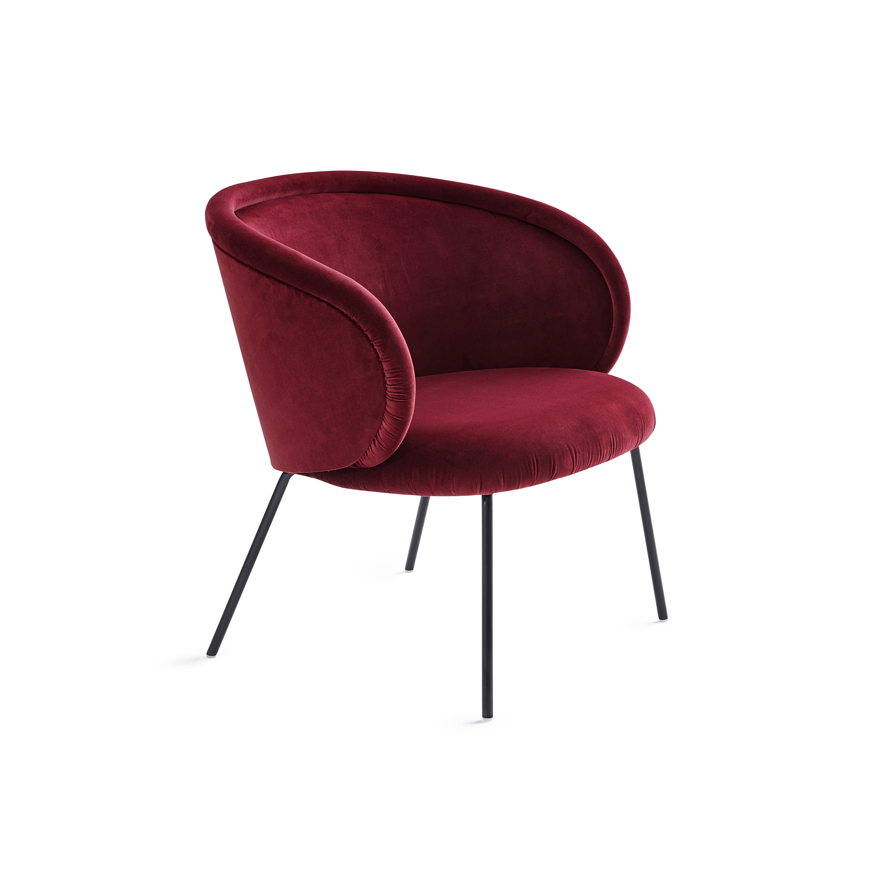 Ona | Cocktail Armchair with 4-legs steel frame