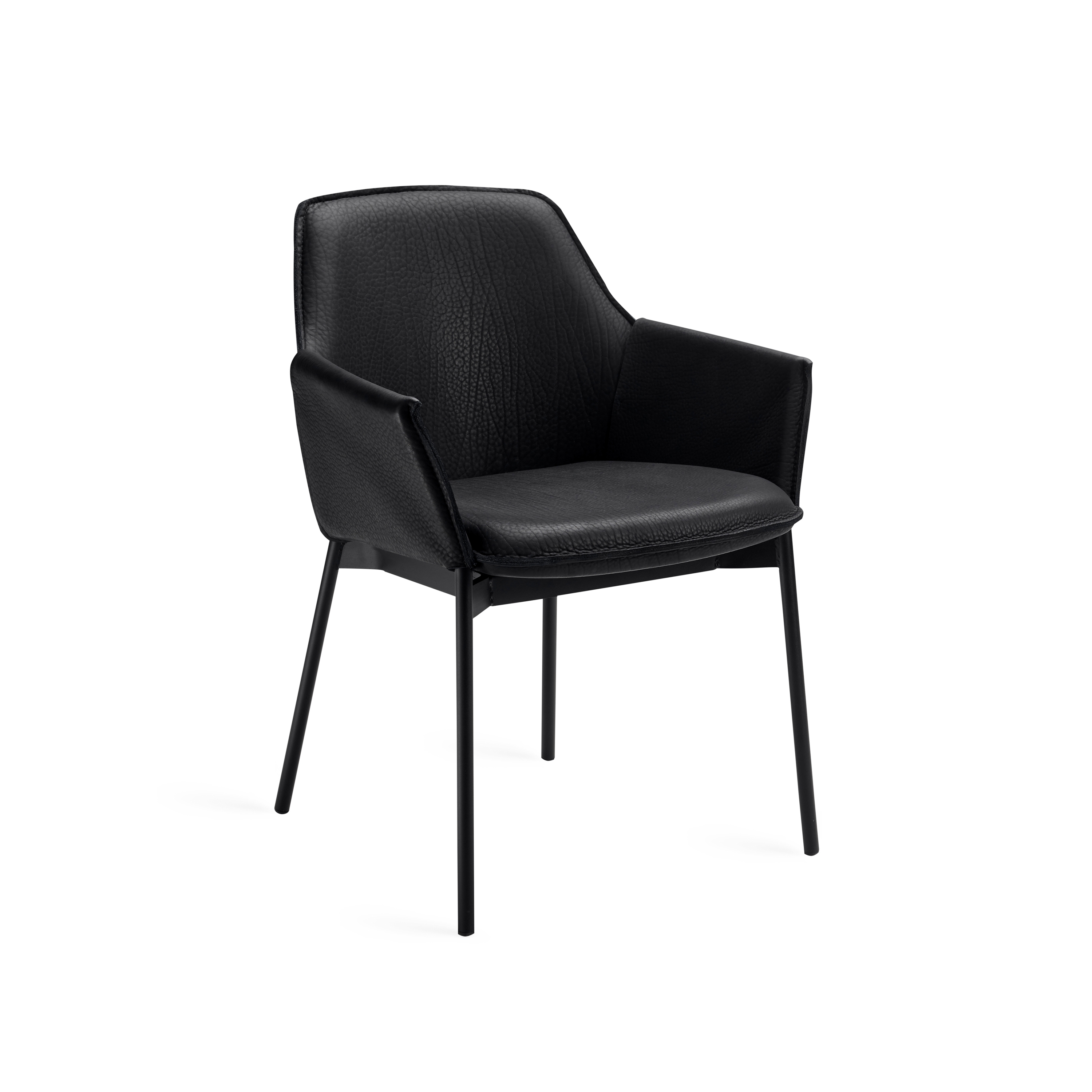 Grace | Armchair High Ebony with steel frame