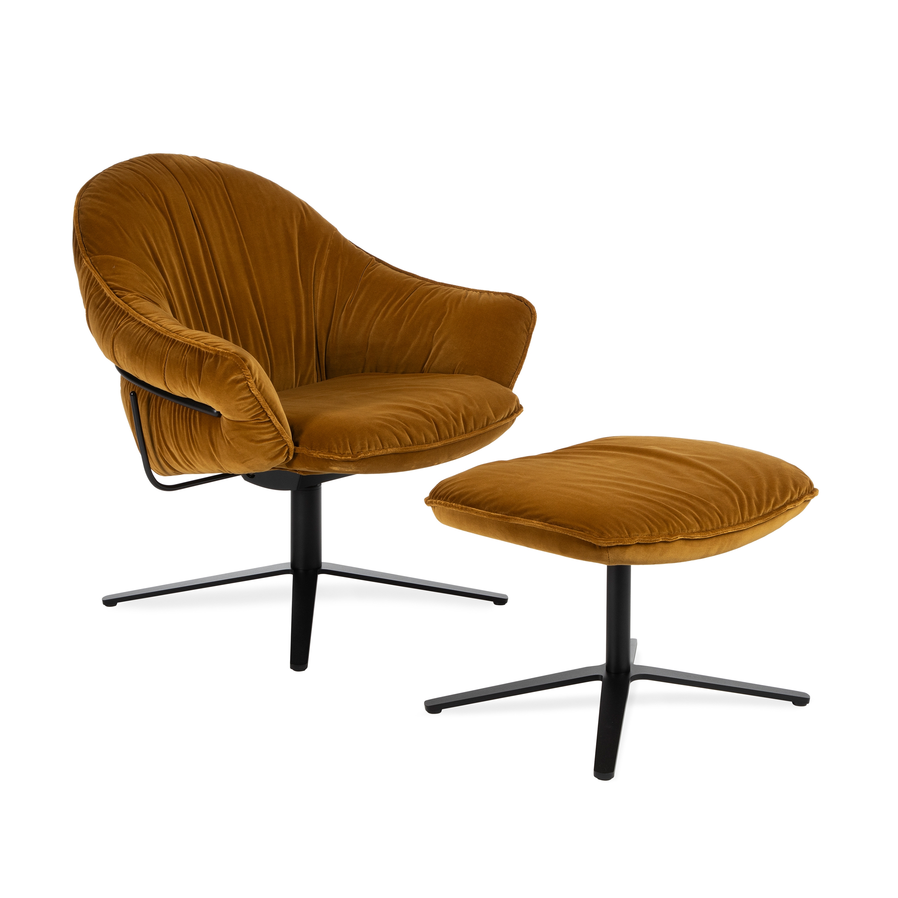 Marie Lounge Chair with X-Base Frame