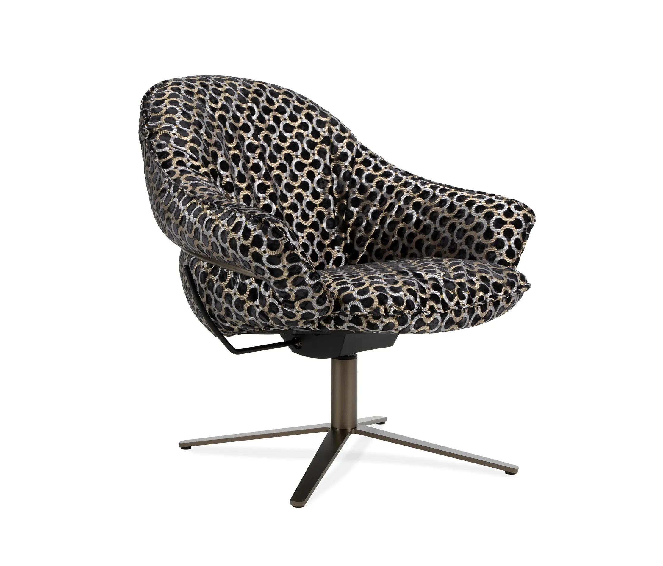 FREIFRAU MANUFAKTUR - Marie | Lounge Chair Low with x-base frame with rocker-tilt mechanism