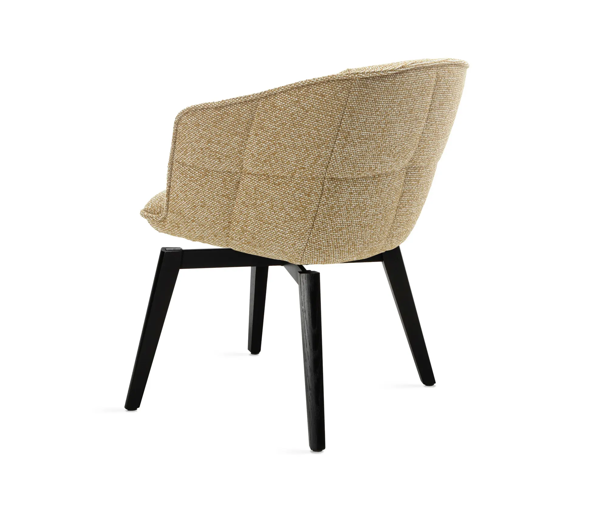 FREIFRAU MANUFAKTUR - Marla | Armchair High with wooden frame with cross, rotatable
with autoreturn