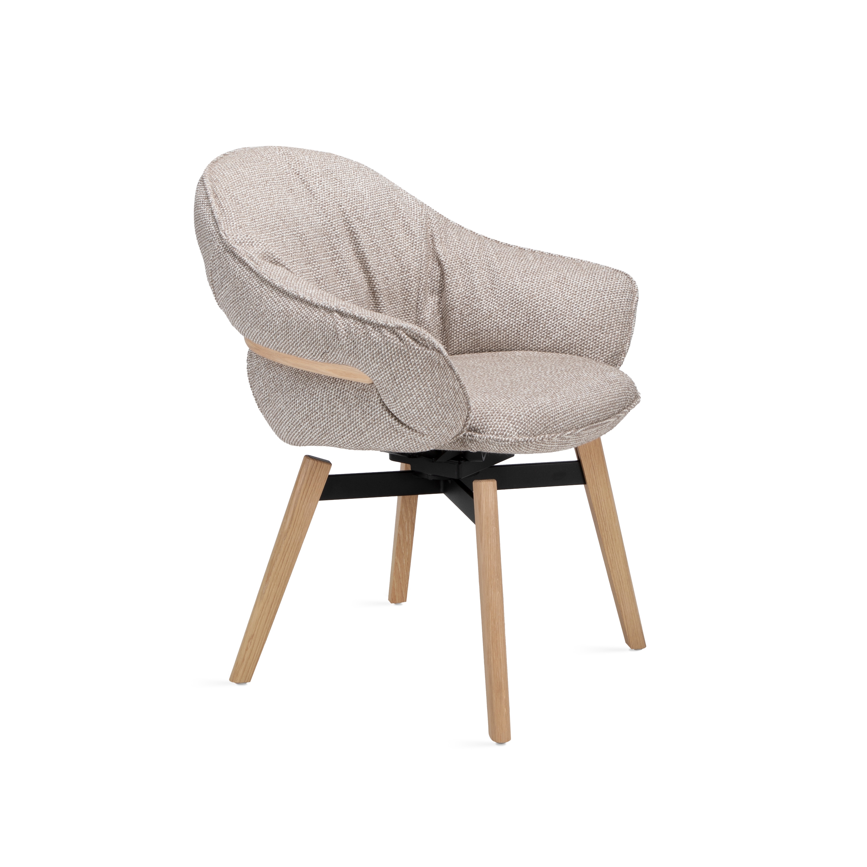 Mostrar el producto Marie | Armchair with wooden frame with cross, rotatable, autoreturn del fabricante FREIFRAU MANUFAKTUR