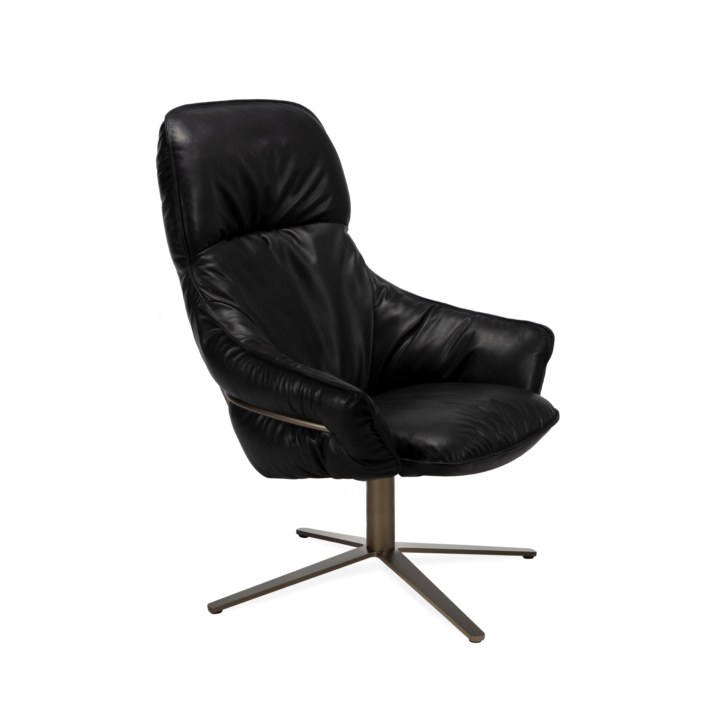 Display product Marie | Lounge Chair High with x-base frame from manufacturer FREIFRAU MANUFAKTUR