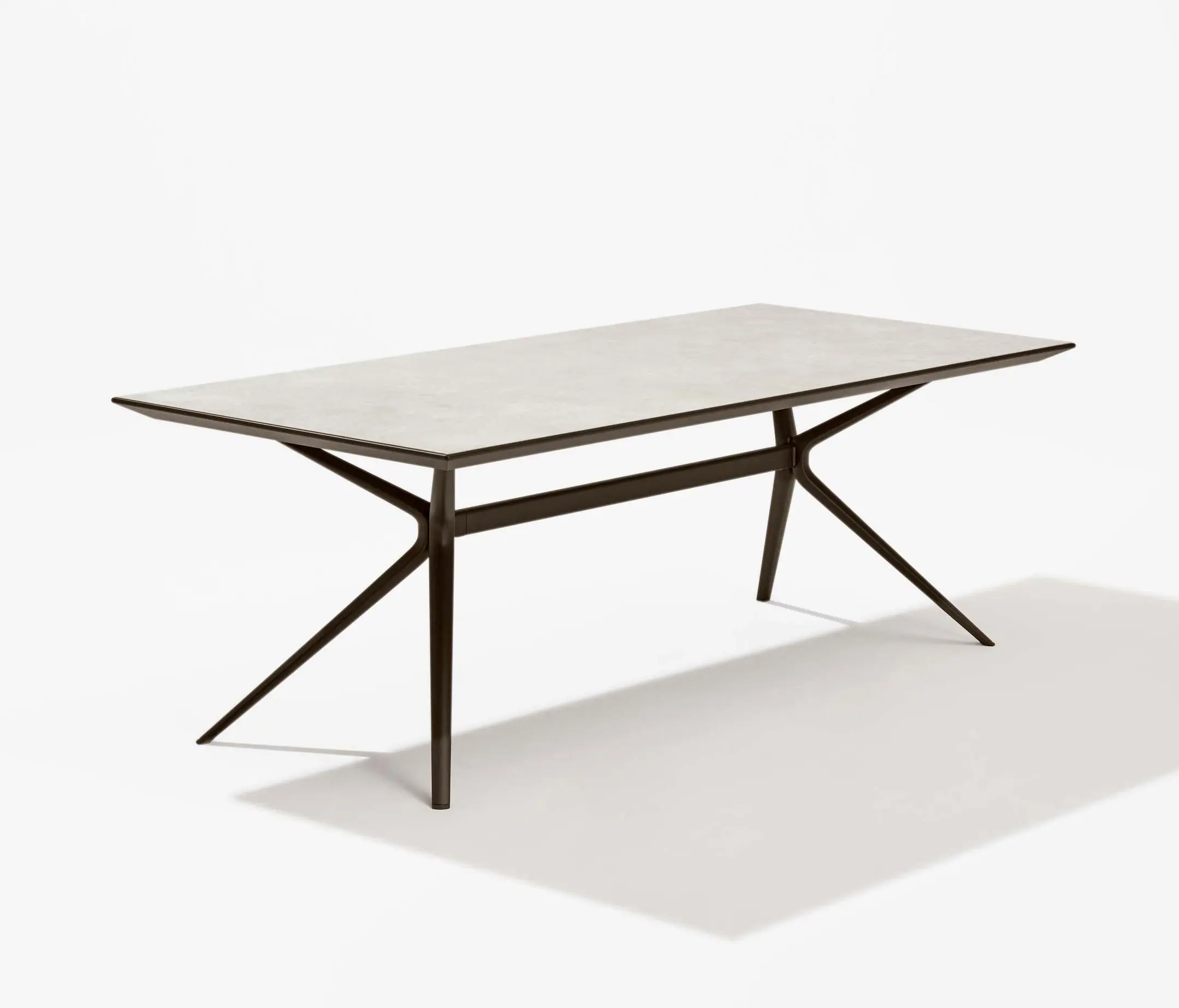 Fast - Moai rectangular table with stoneware top