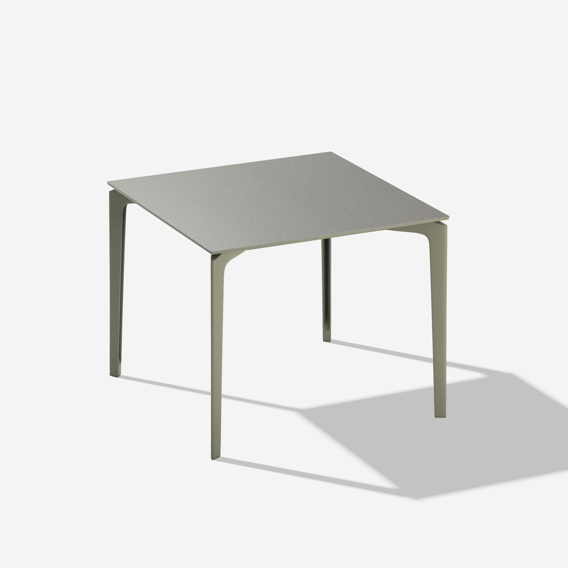 AllSize square table with speckled aluminium top