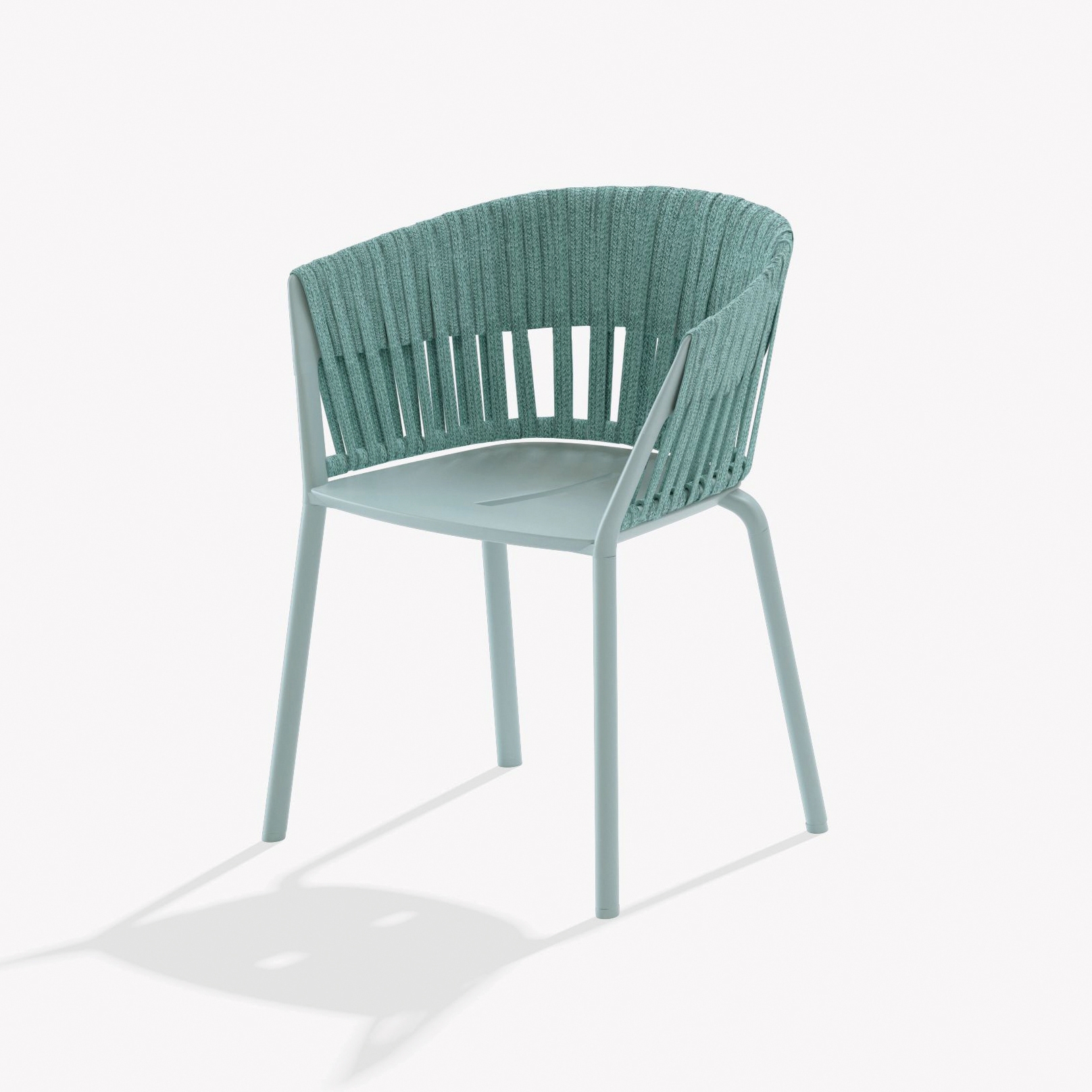 Ria dining armchair with fully woven rope