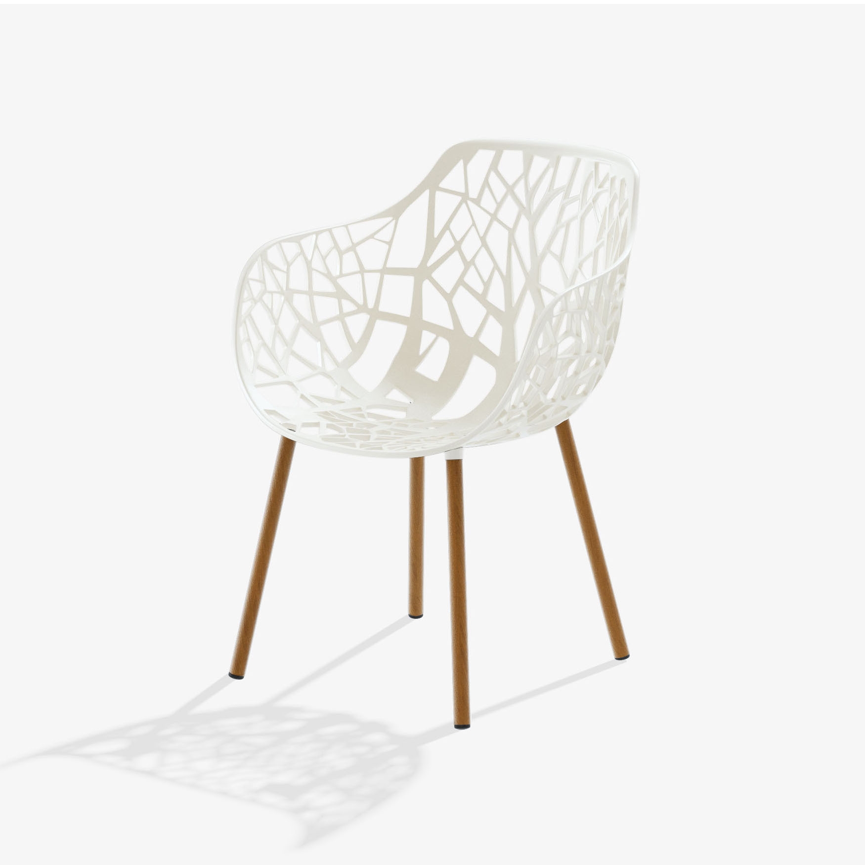 Forest dining armchair with legs covered in Iroko
