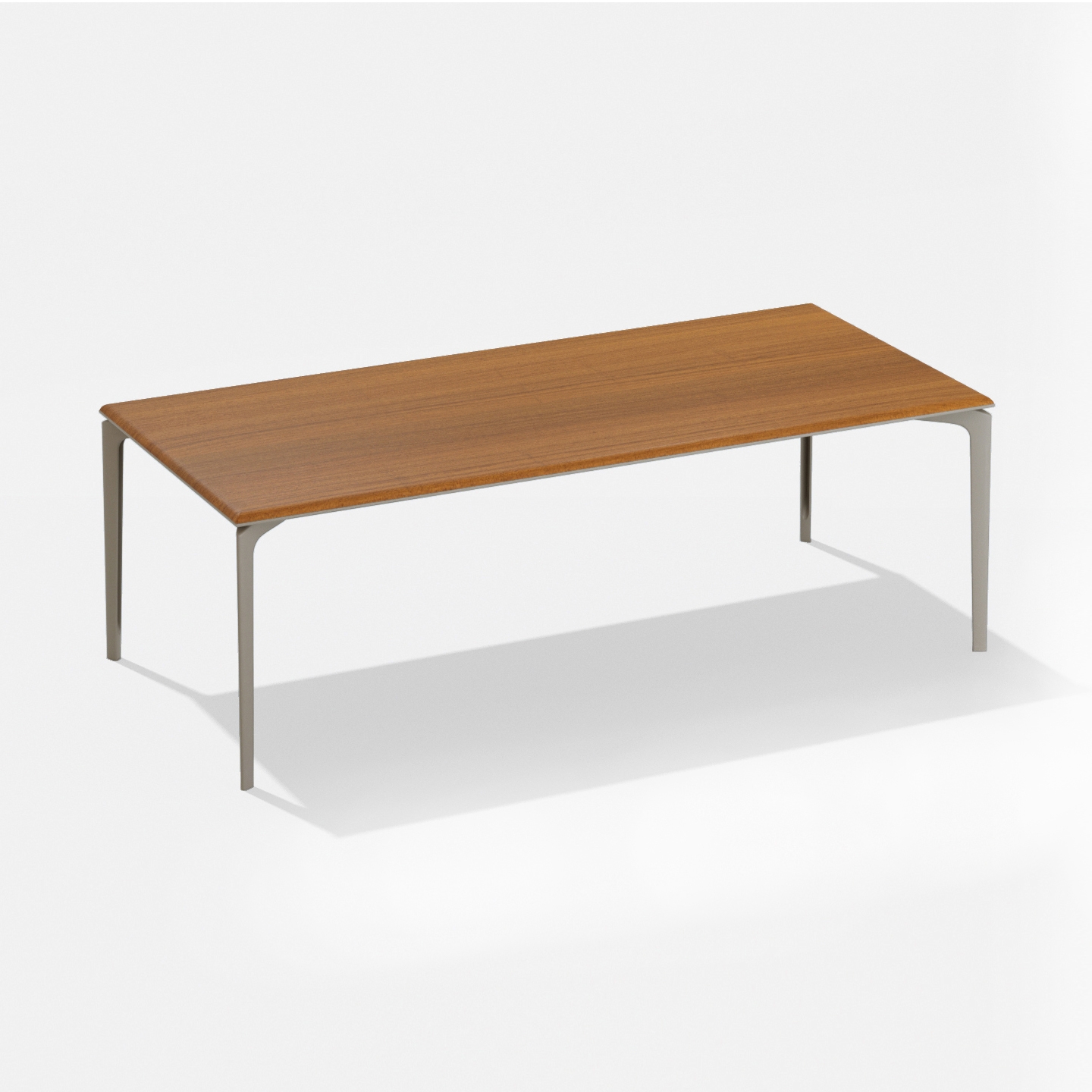 Display product AllSize rectangular table with top in Iroko from manufacturer Fast