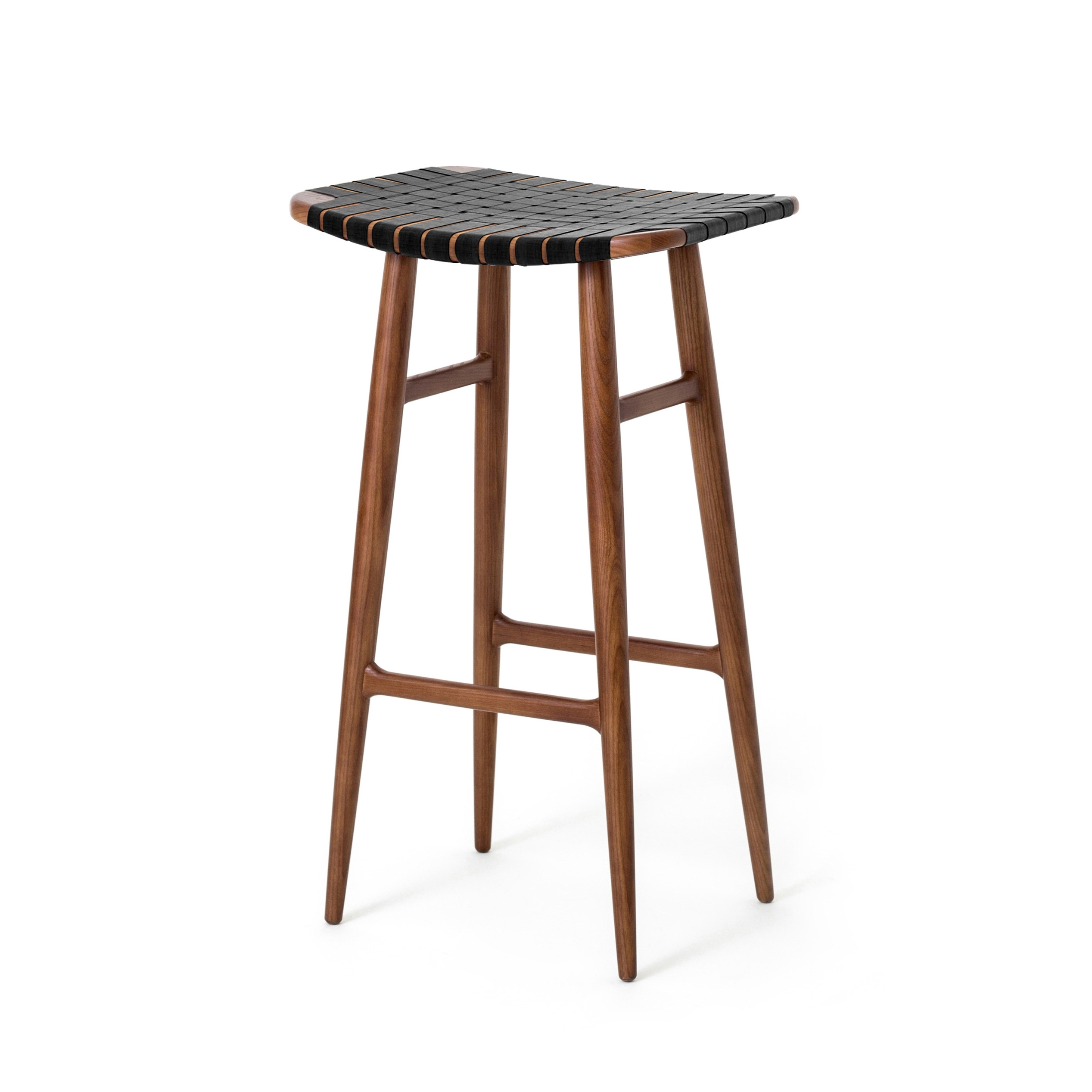 Display product Freja Bar Stool SH750 Leather Stripe Seat from manufacturer Stellar Works
