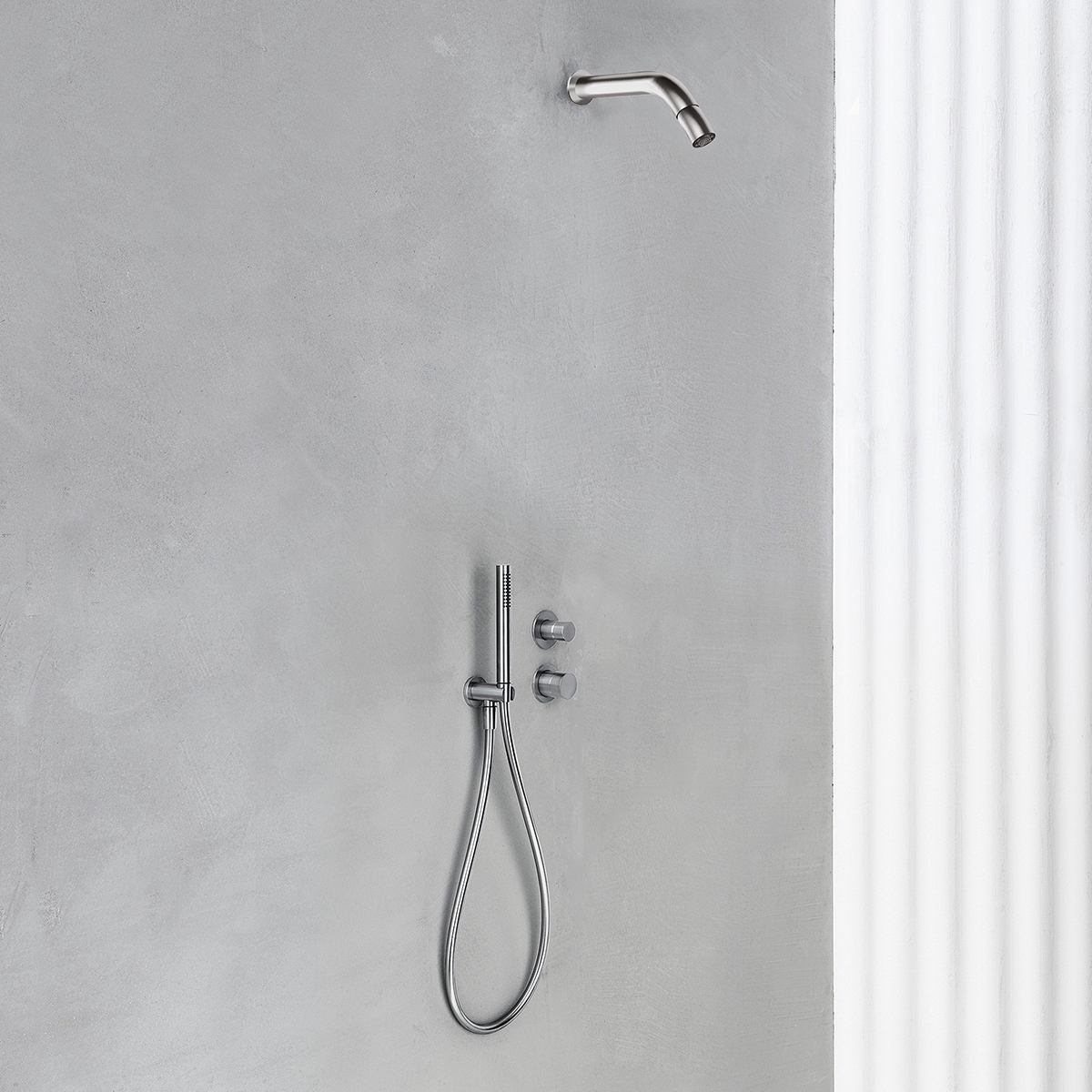 AA/27 Aboutwater Boffi e Fantini | Mitigeur douche à encastrer -  pomme de douche jet pluie  - Combiné de douche