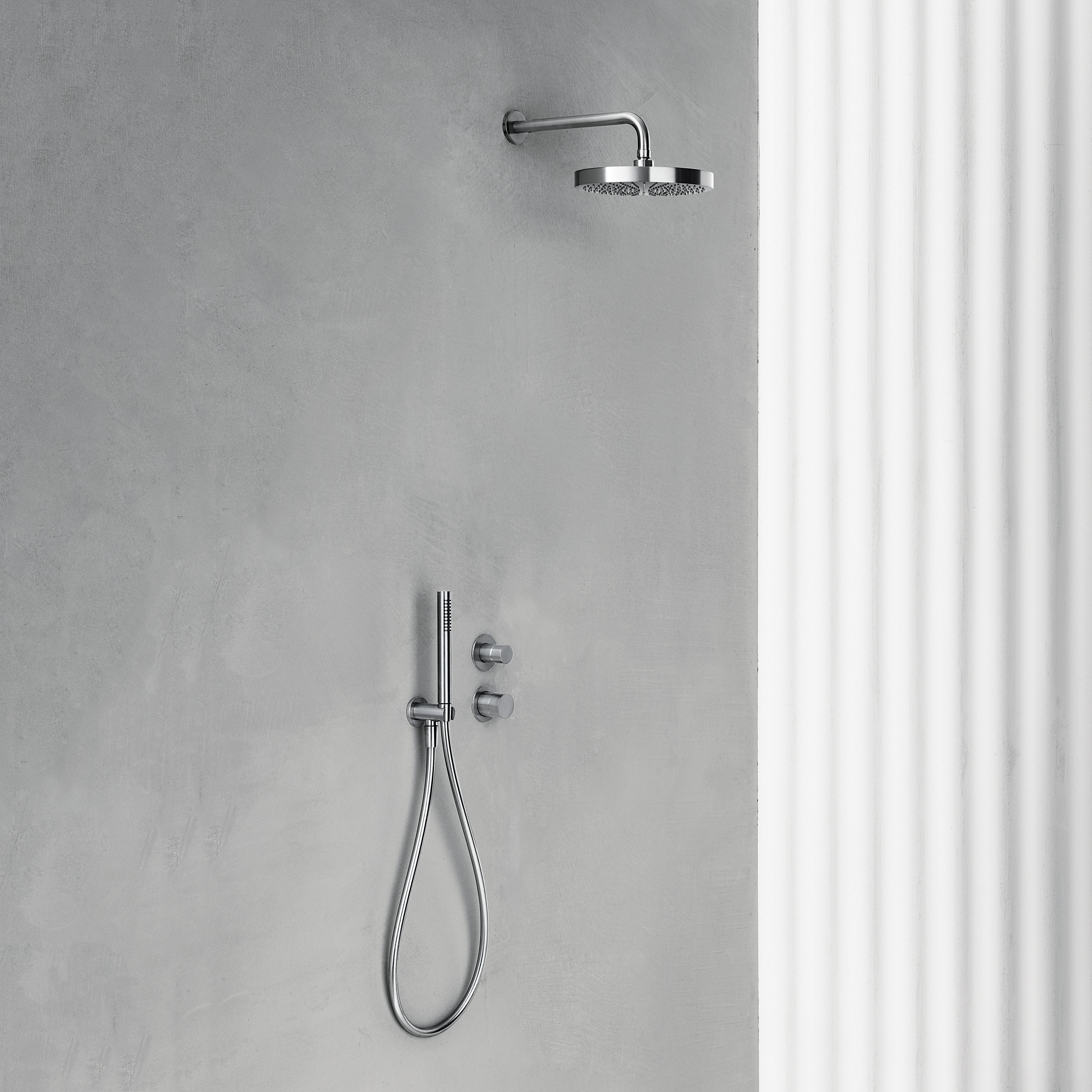 Afficher le produit AA/27 Aboutwater Boffi e Fantini | Mitigeur douche à encastrer - Bras de douche - pomme de douche jet pluie  - Combiné de douche du fabricant Fantini
