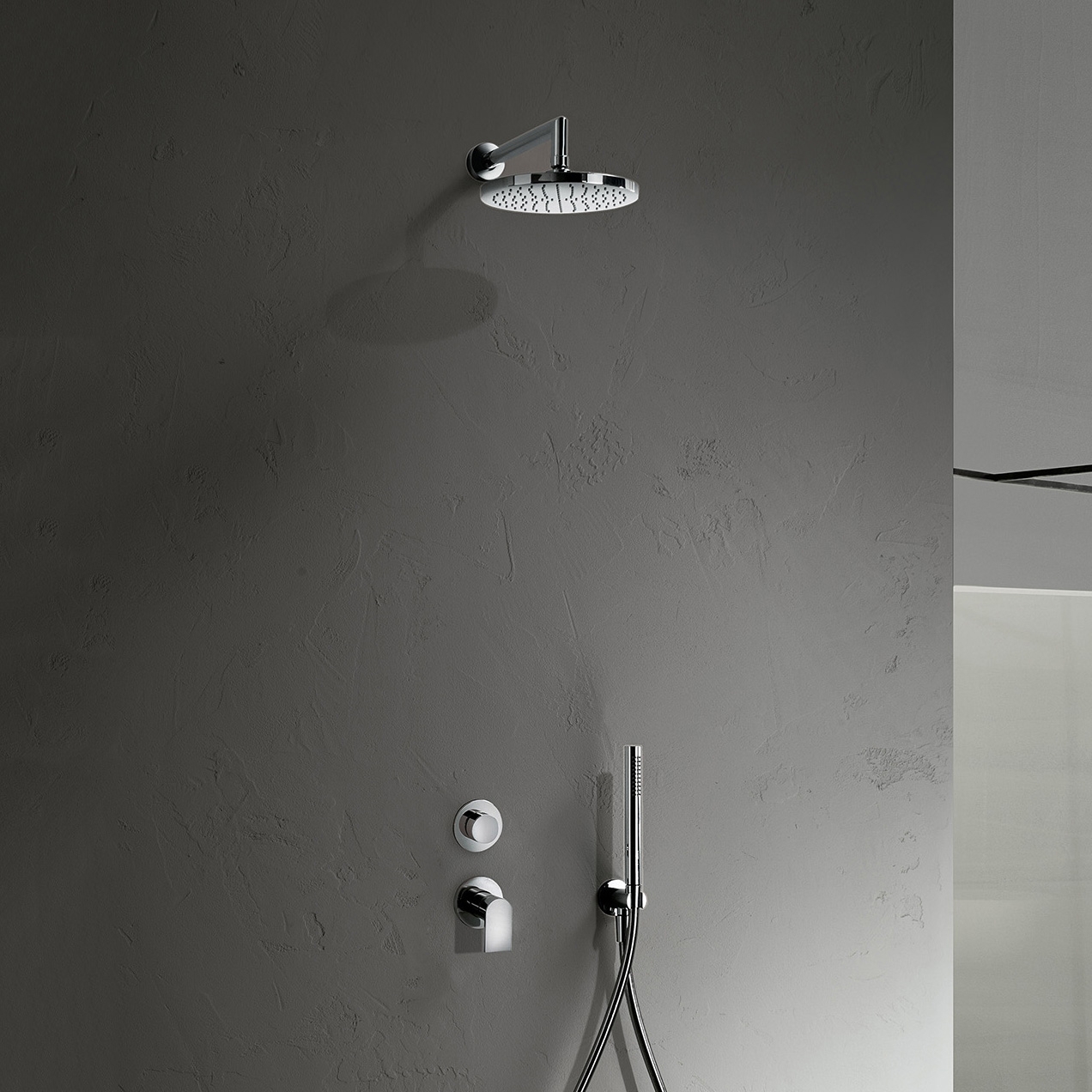 Afficher le produit Mare | Mitigeur douche à encastrer - Bras de douche - Pomme de douche jet pluie - Combiné de douche du fabricant Fantini