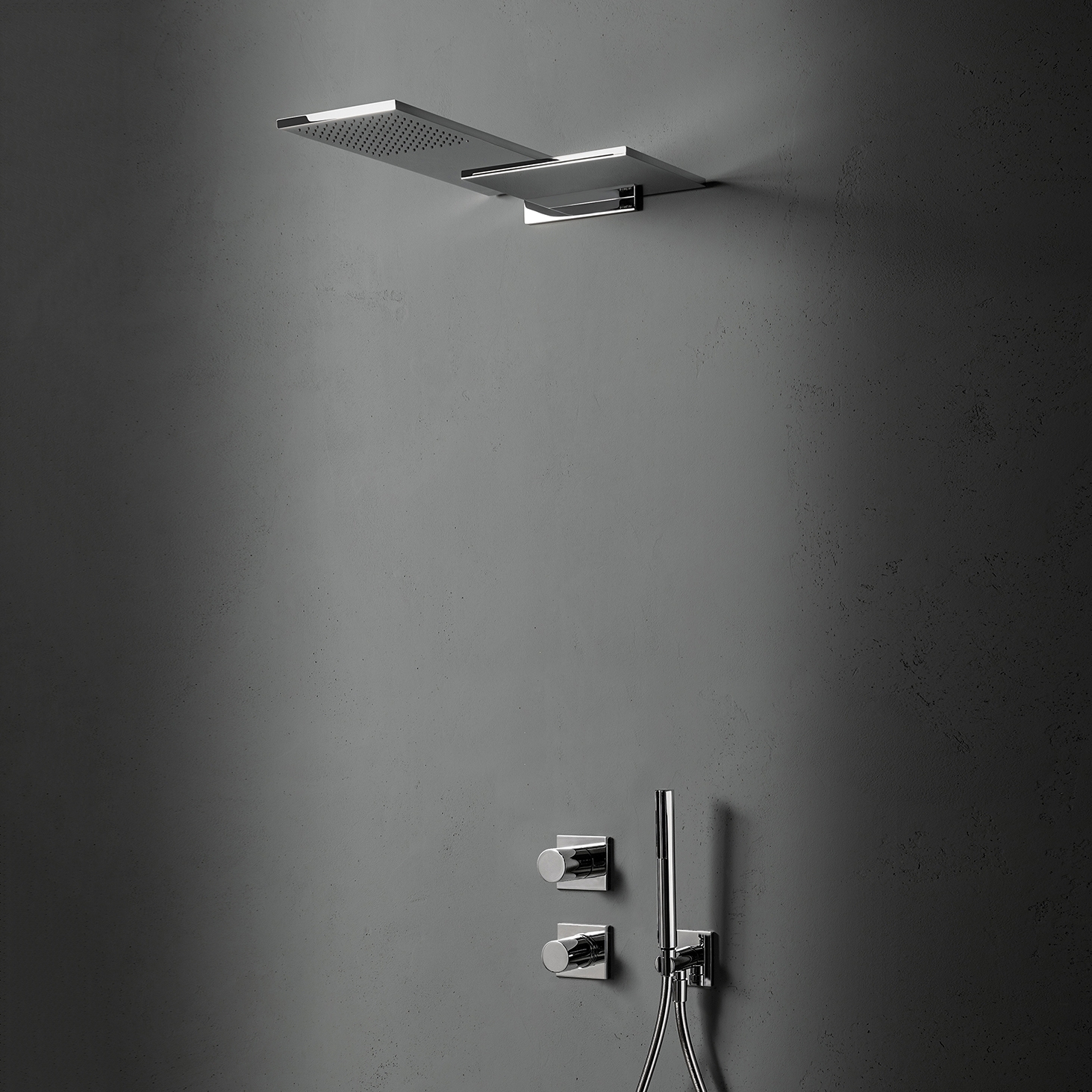 Afficher le produit Milano | Mitigeur douche à encastrer - Pomme de douche double - Combiné de douche du fabricant Fantini