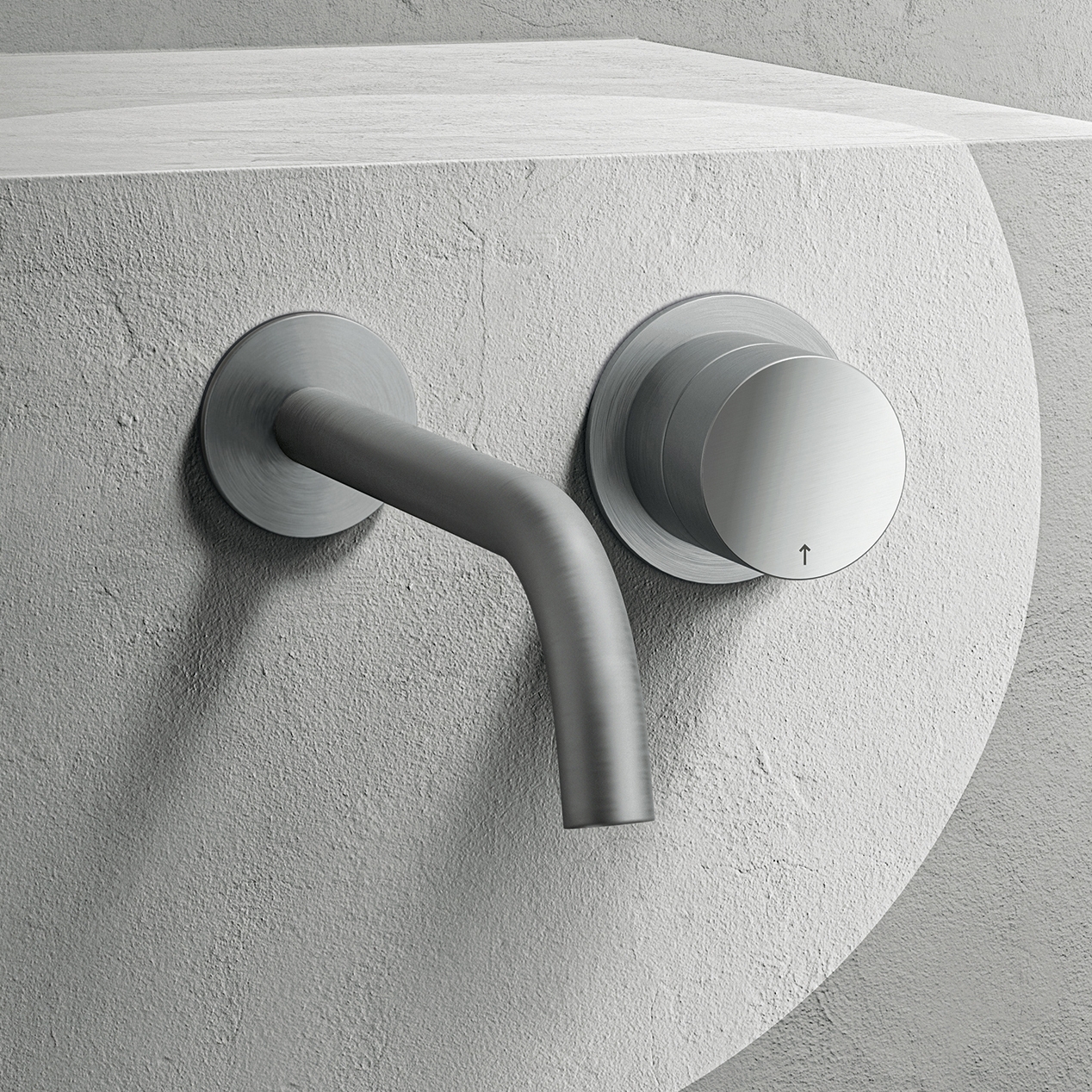Display product AC/ECLIPSE Aboutwater Boffi e Fantini | Wall-mount washbasin mixer from manufacturer Fantini