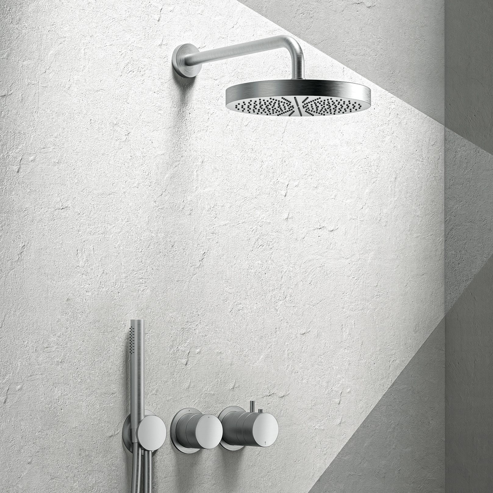 Afficher le produit AC/ECLIPSE Aboutwater Boffi e Fantini | Mitigeur thermostatique douche à encastrer 3/4" - Pomme de douche jet pluie - Bras de douche - Combiné de douche du fabricant Fantini