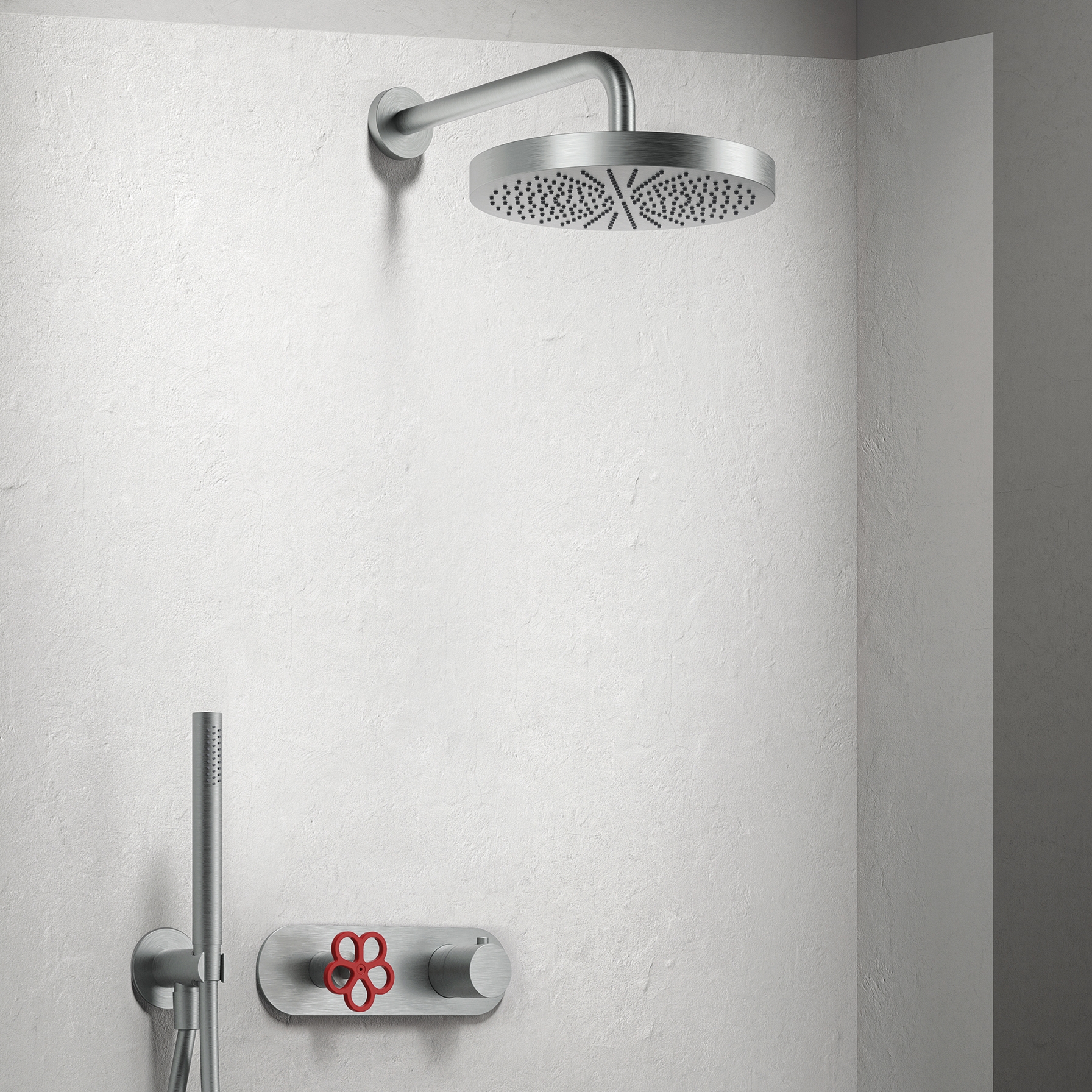 Afficher le produit AW/PIPE Aboutwater Boffi e Fantini | Mitigeur thermostatique douche à encastrer 3/4" - Pomme de douche jet pluie - Bras de douche - Combiné de douche du fabricant Fantini
