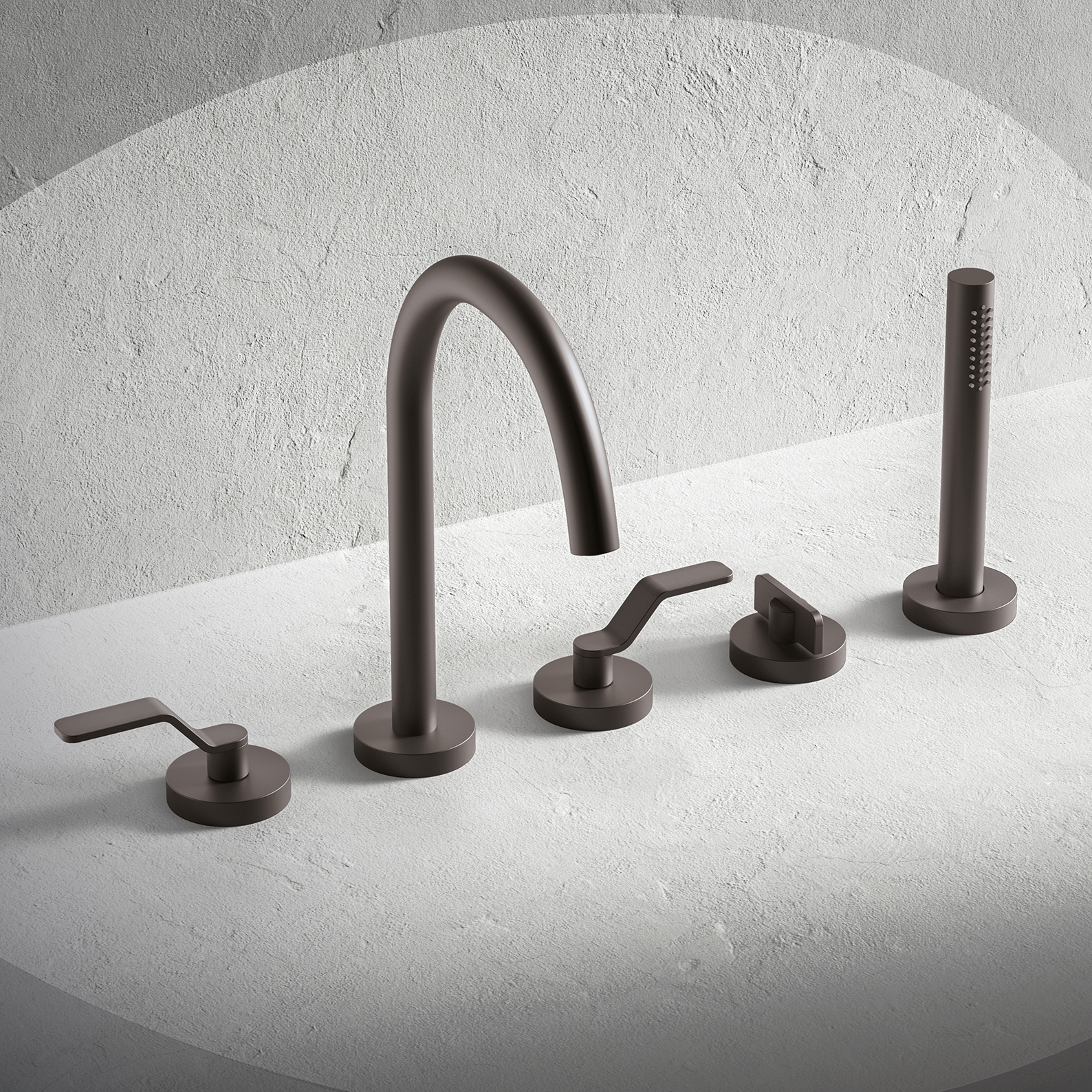 Afficher le produit AL/GARDEN Aboutwater Boffi e Fantini | Mélangeur bain-douche sur gorge du fabricant Fantini