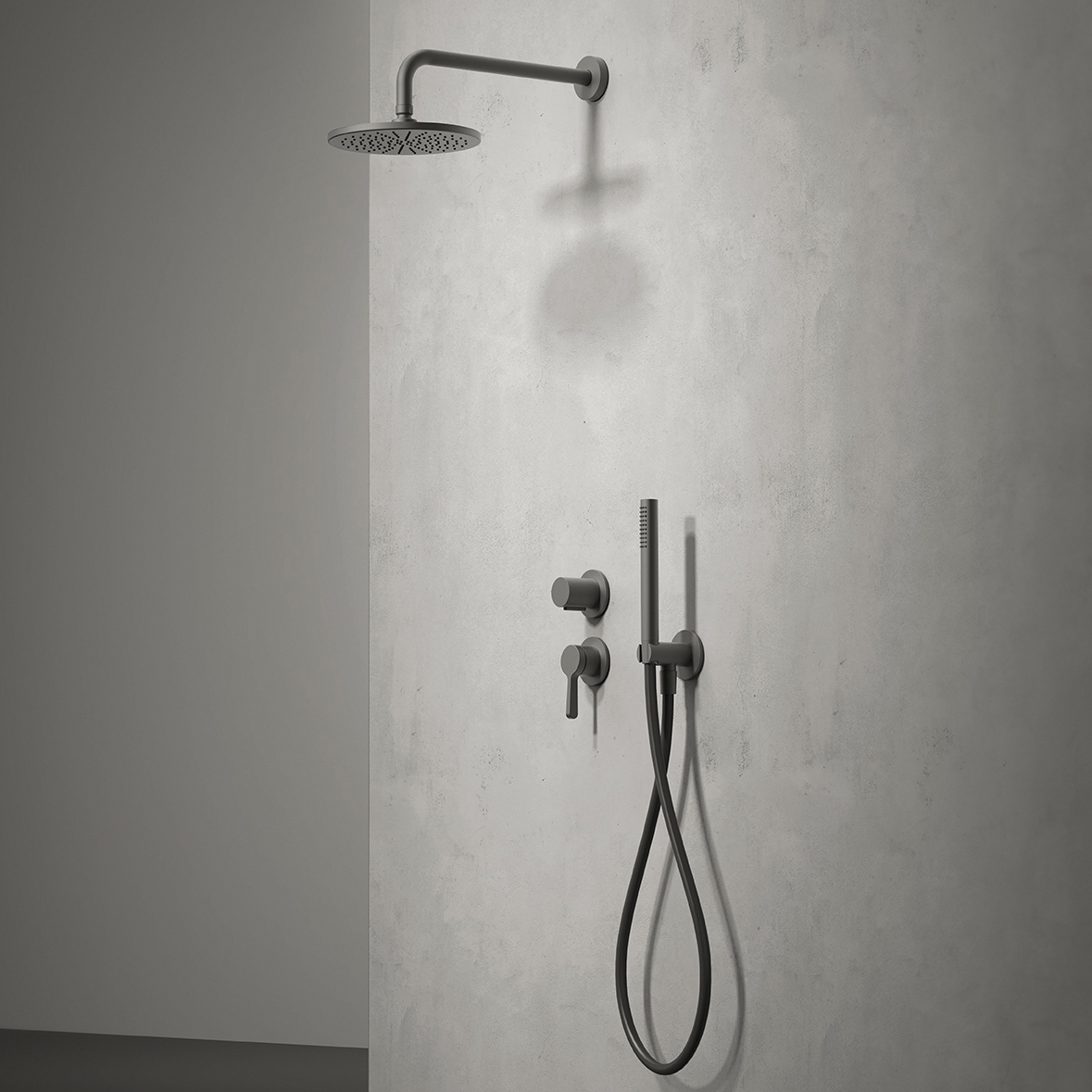 Afficher le produit Torino | Mitigeur douche à encastrer - Pomme de douche jet pluie - Bras de douche - Combiné de douche du fabricant Fantini