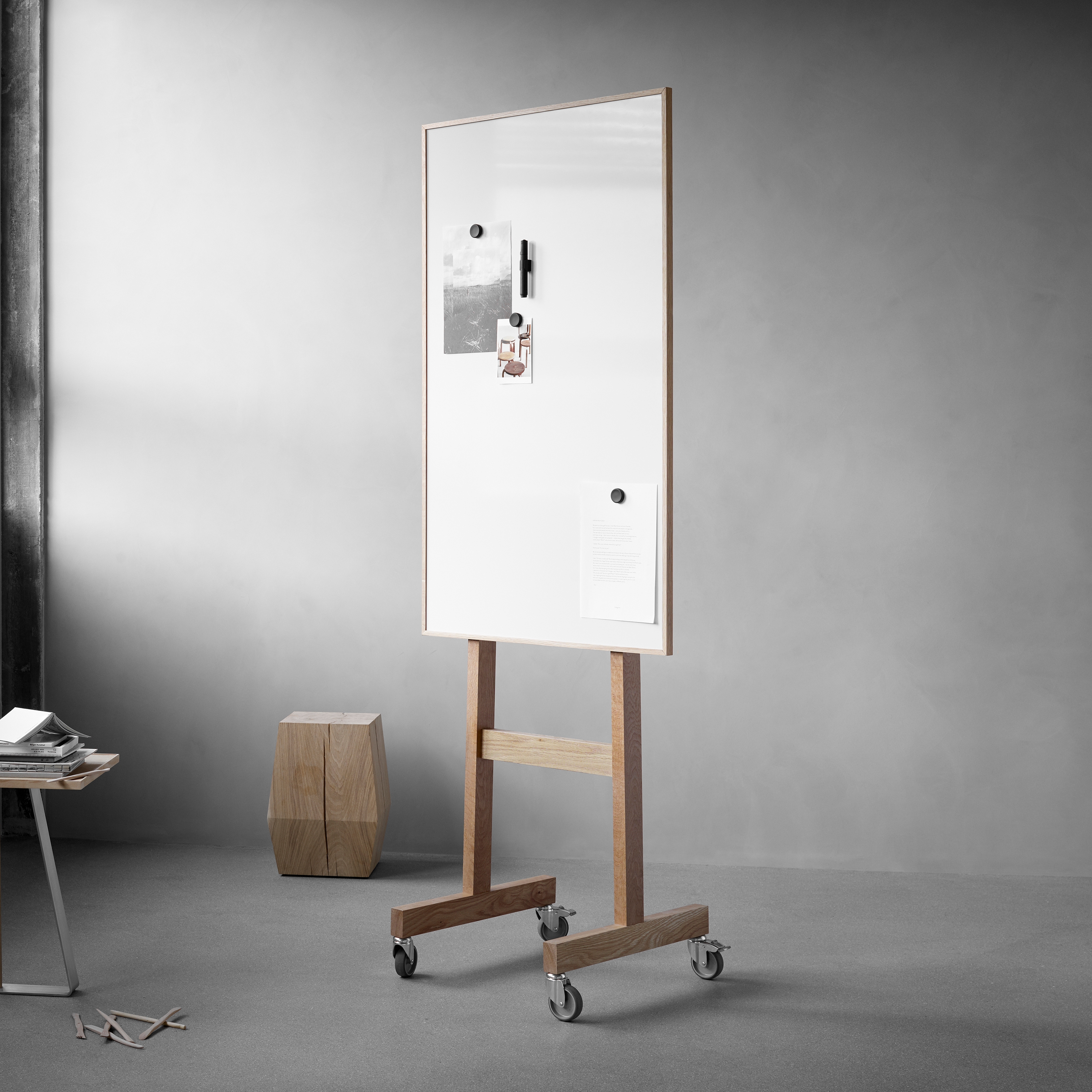 Vertoon produk Wood mobil whiteboard van vervaardiger Lintex