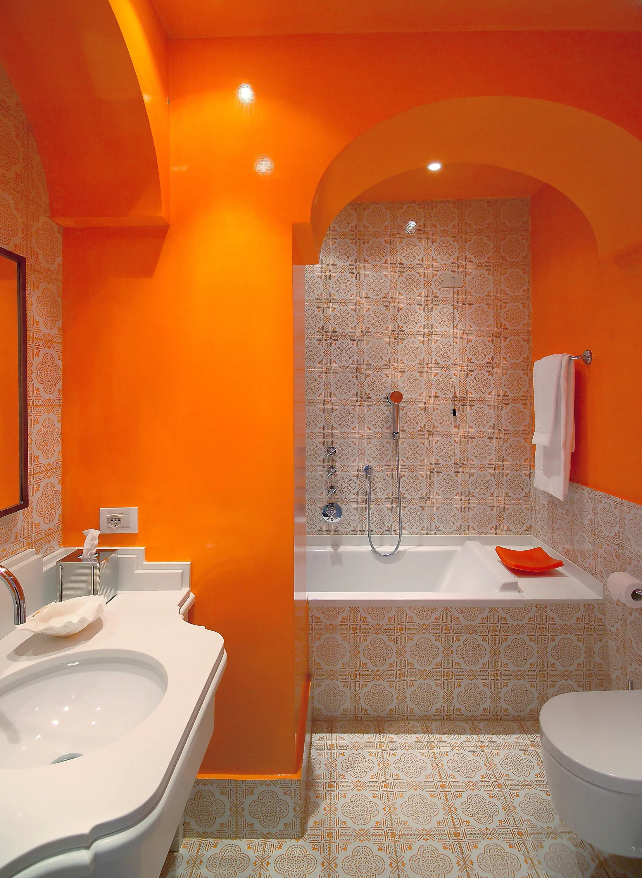 La Riggiola - LR SC Madras Fondo Giallo Decoro Bianco