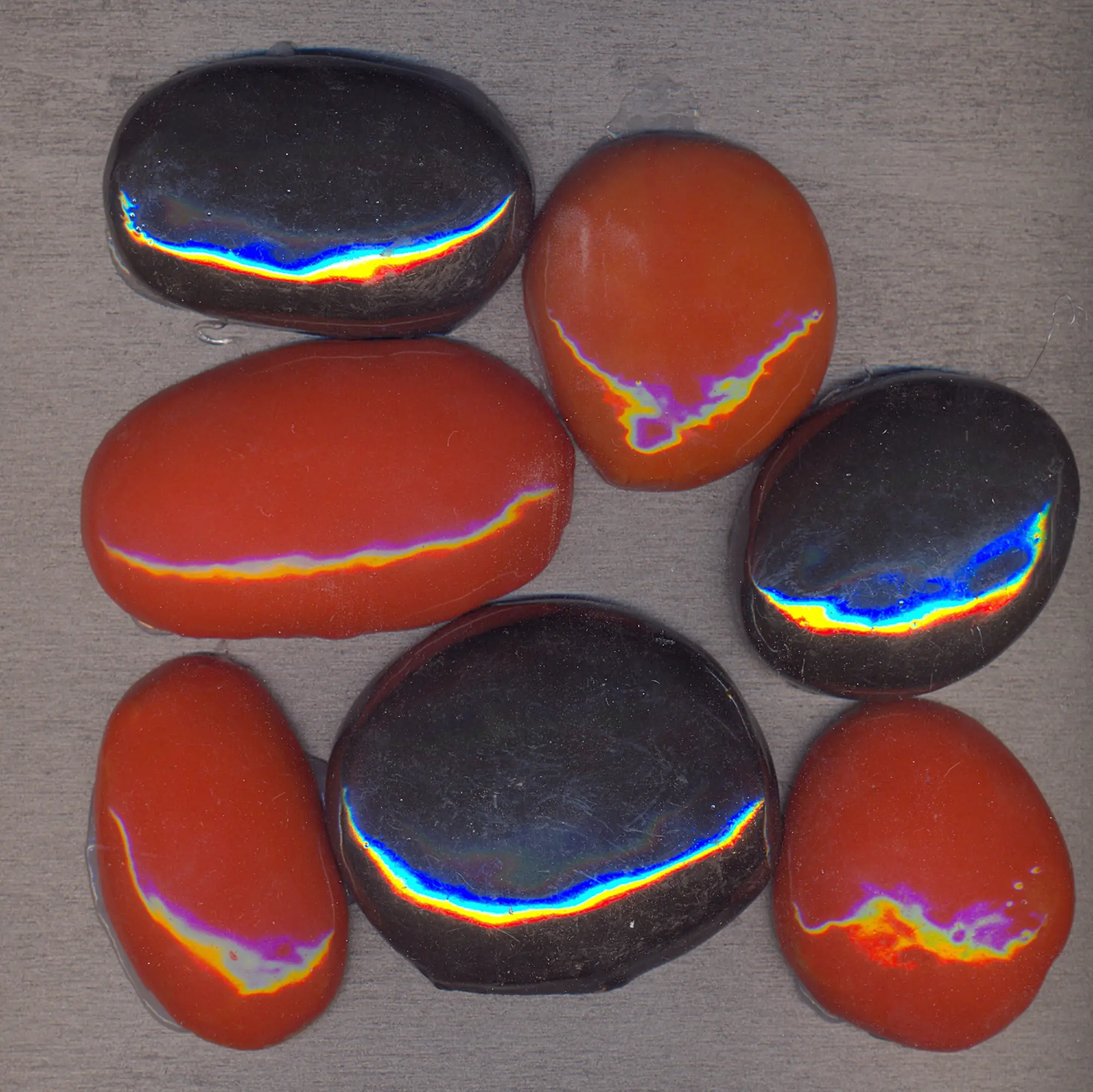 La Riggiola - Serie Ciotoli PO mix Metalli Arancio selenio rame