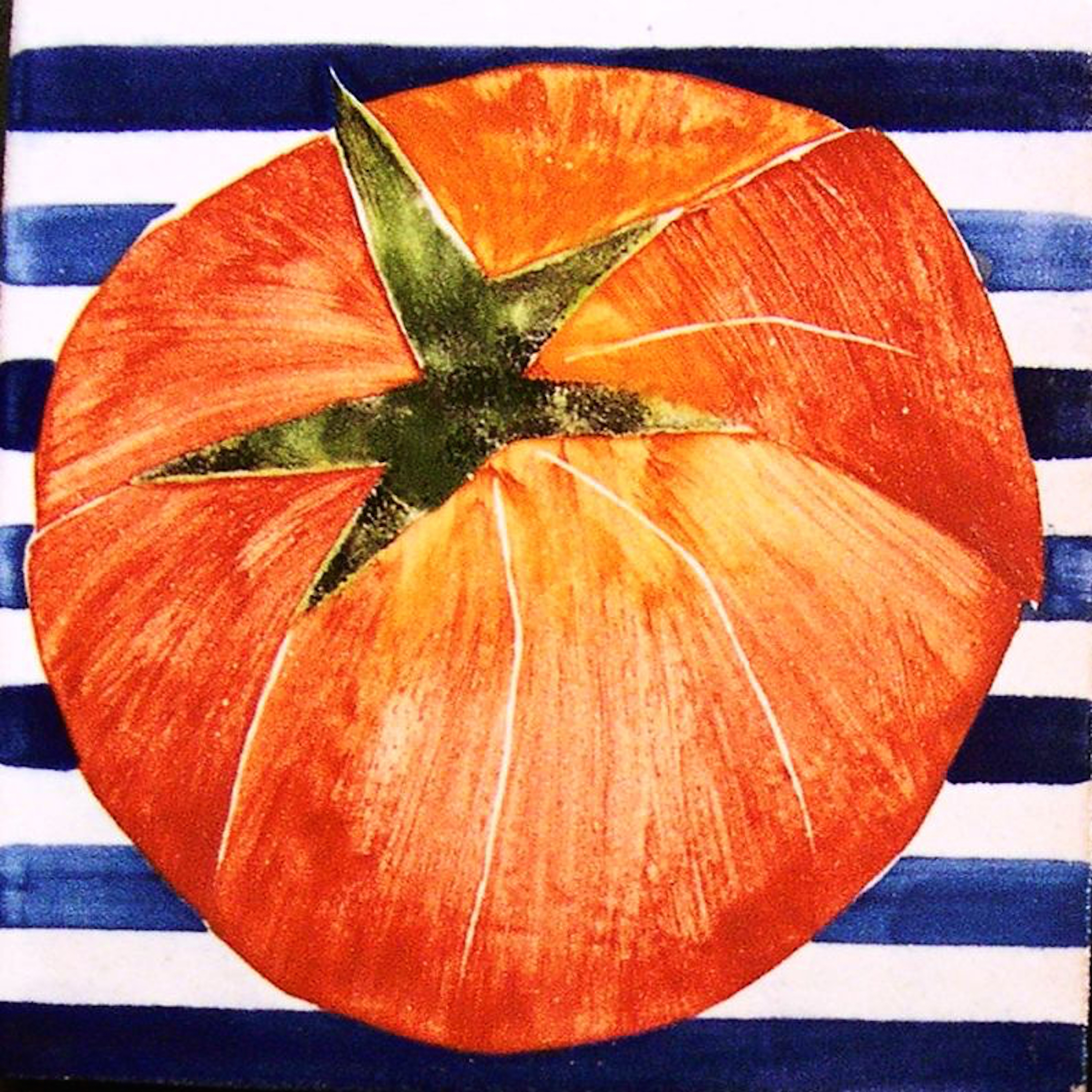 Display product LR SC Pomodoro Fondo Righe from manufacturer La Riggiola