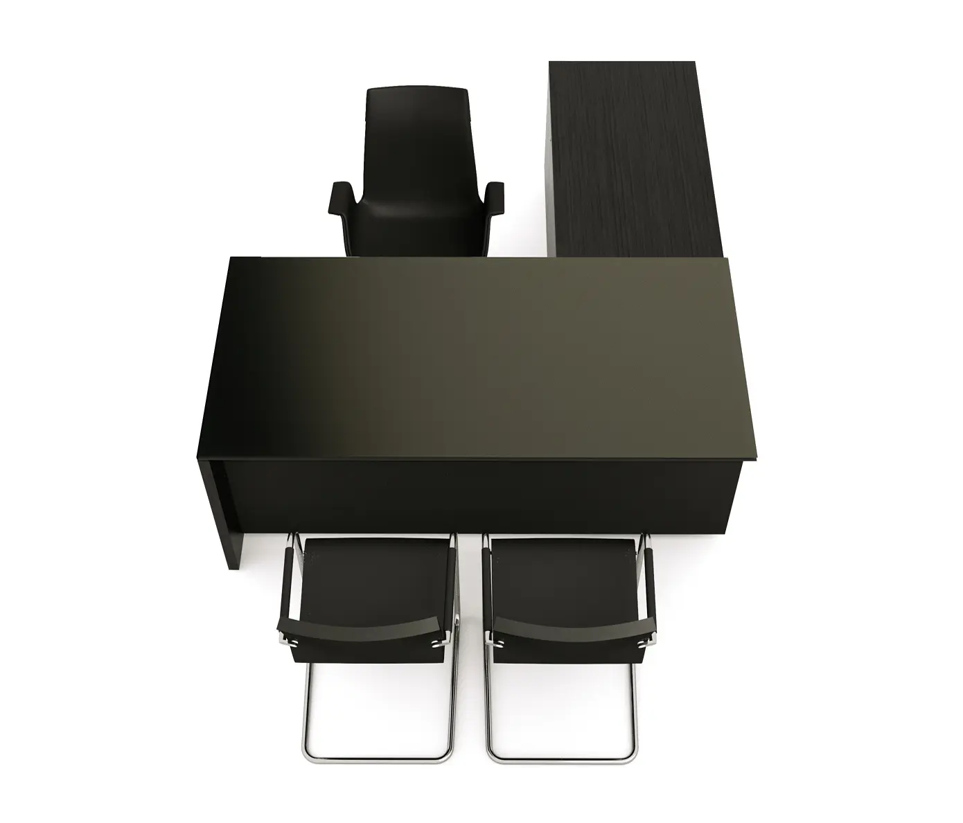 M2L - Brand L-desk modesty glass